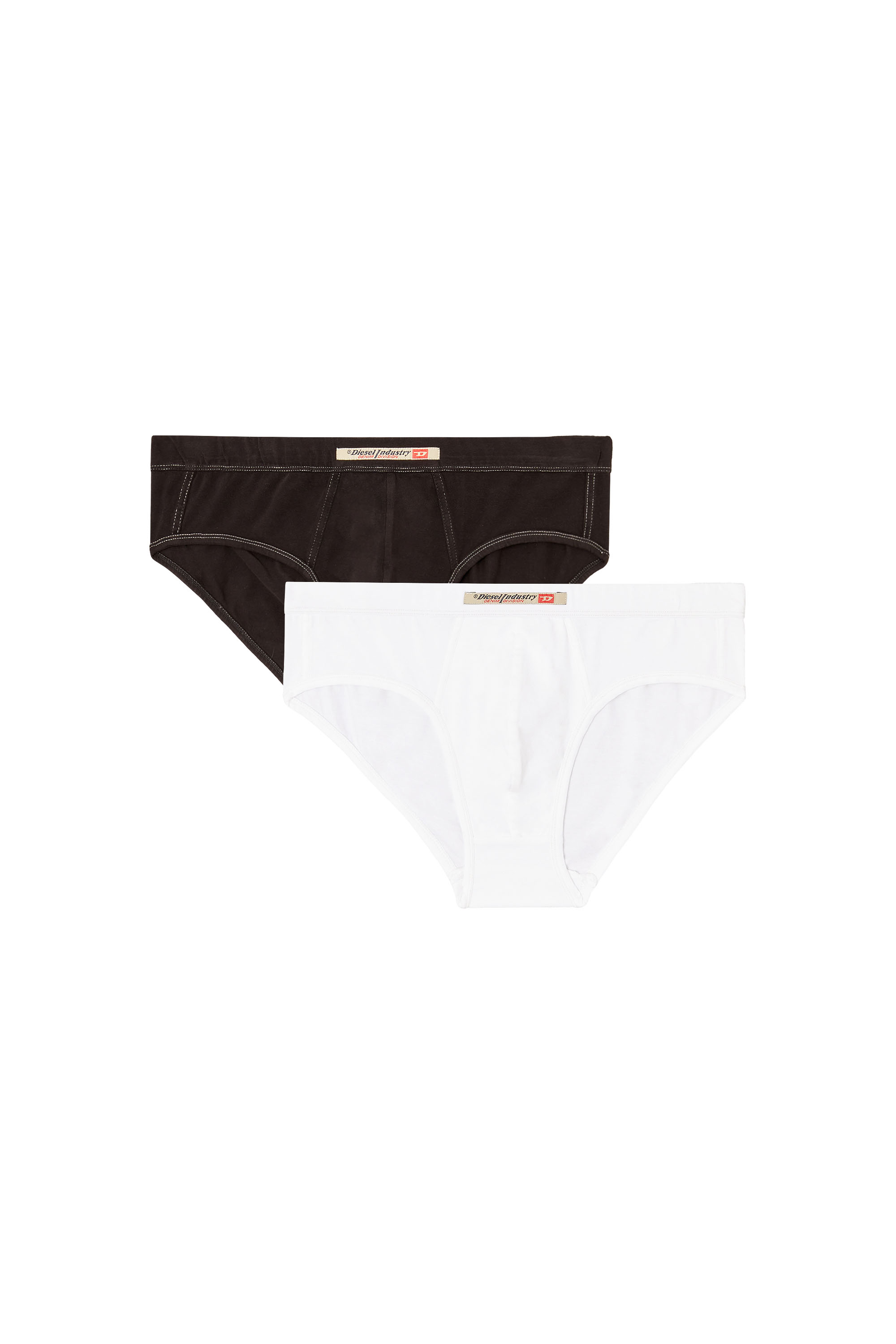 Diesel - ANDY-DNM-2PACK, Set da due slip con logo Diesel Industry Uomo in Multicolor - 1