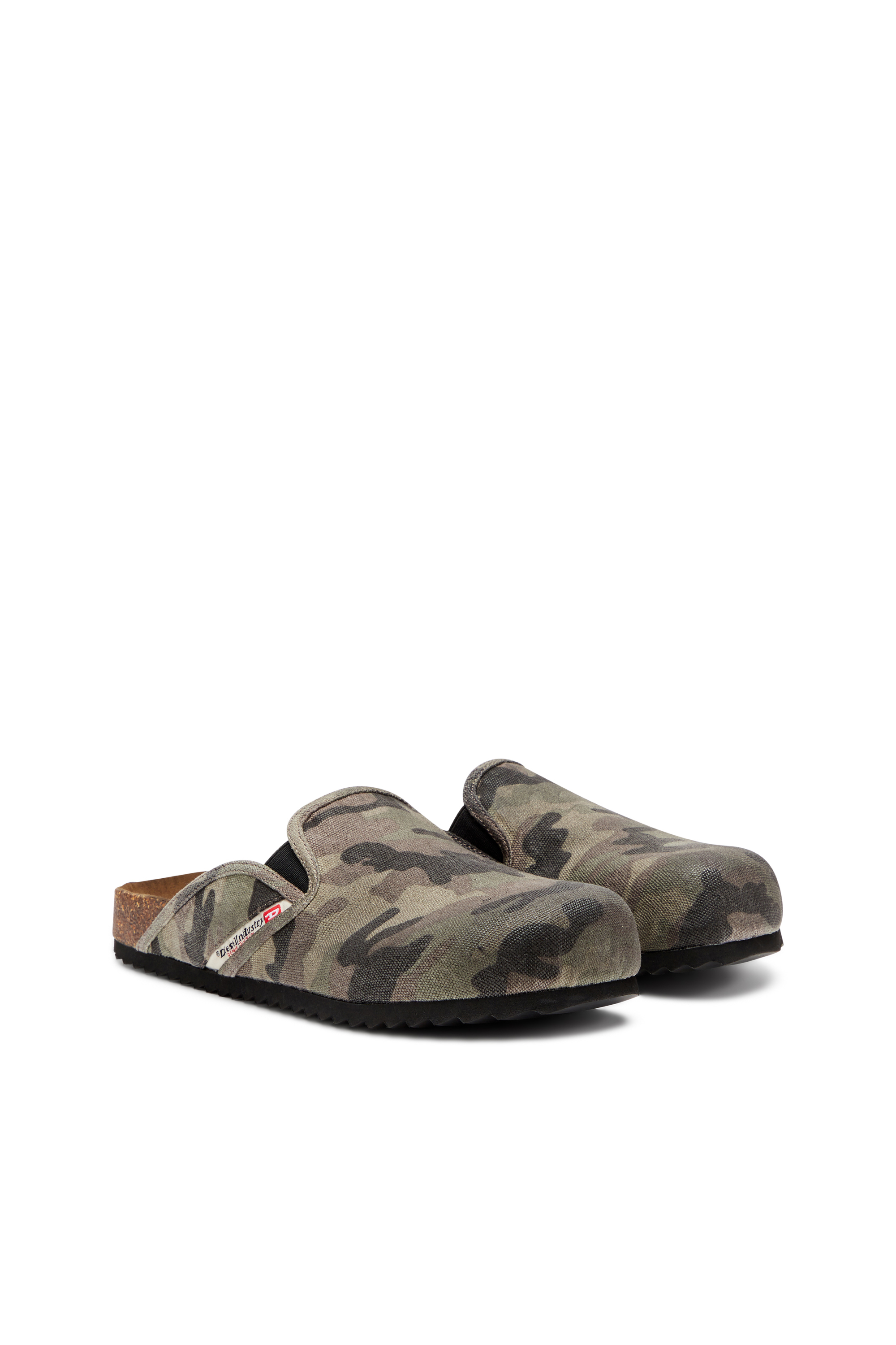 Diesel - D-WOODSTOCK SLIP-ON, Mule in canvas camouflage Uomo in Verde - 2