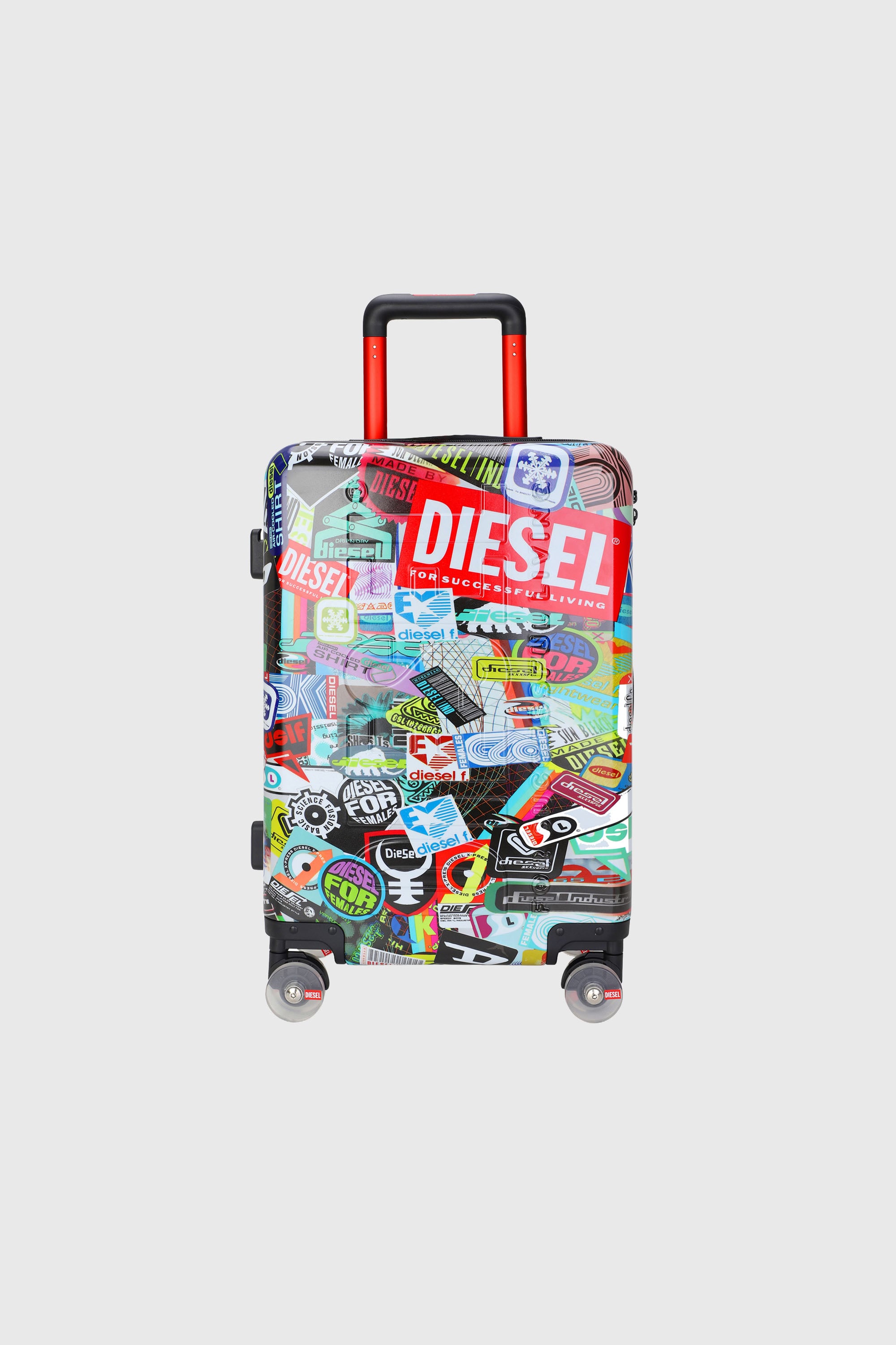 Diesel - DIESEL PC PRINTED TROLLEY-STICKERS- DSL0, Valigia stile sticker taglia S Unisex in Multicolor - 1