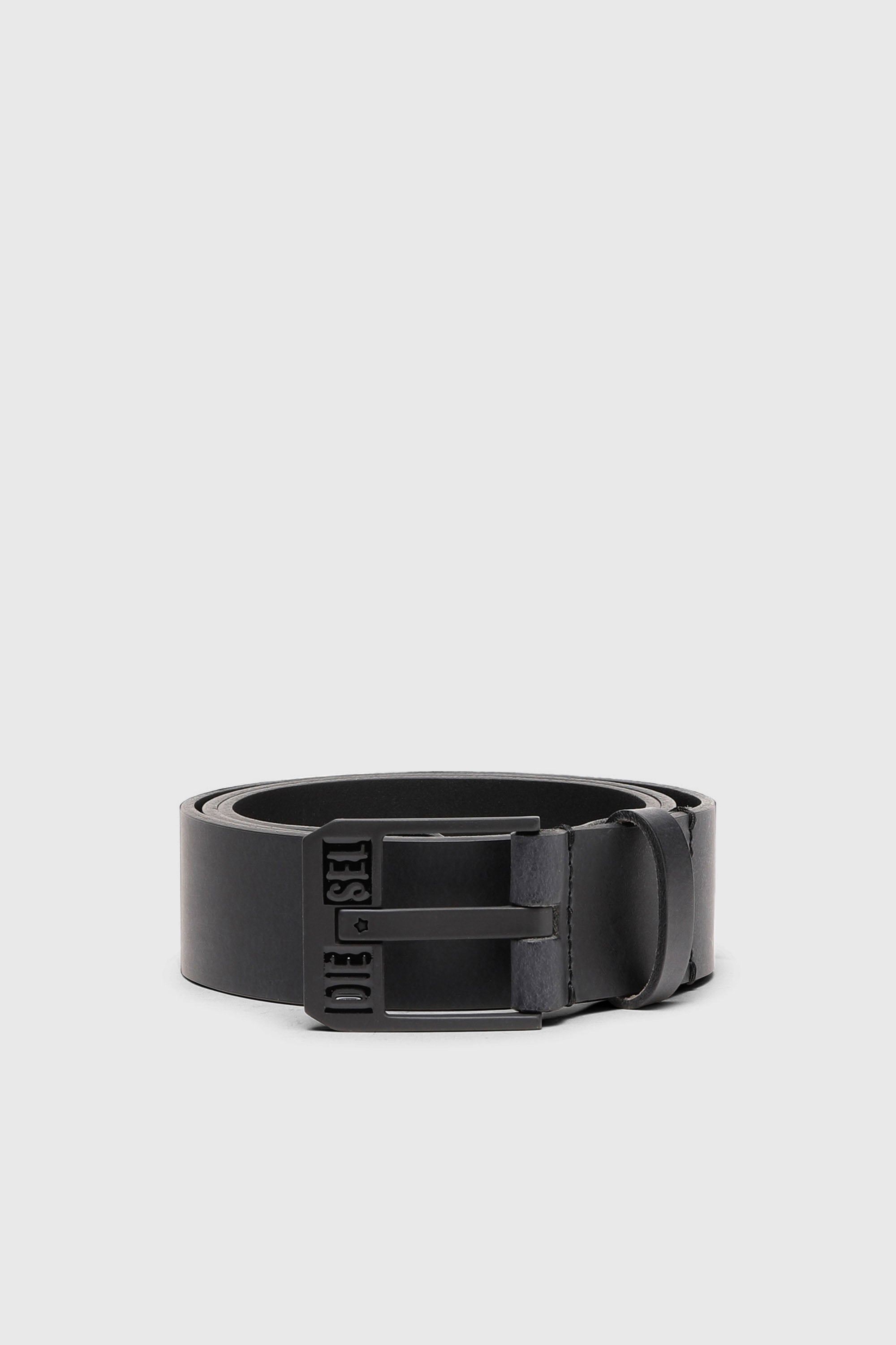 Diesel - BLUESTAR II, Cintura 3.9 cm in pelle con fibbia con logo a stella Uomo in Grigio - 1