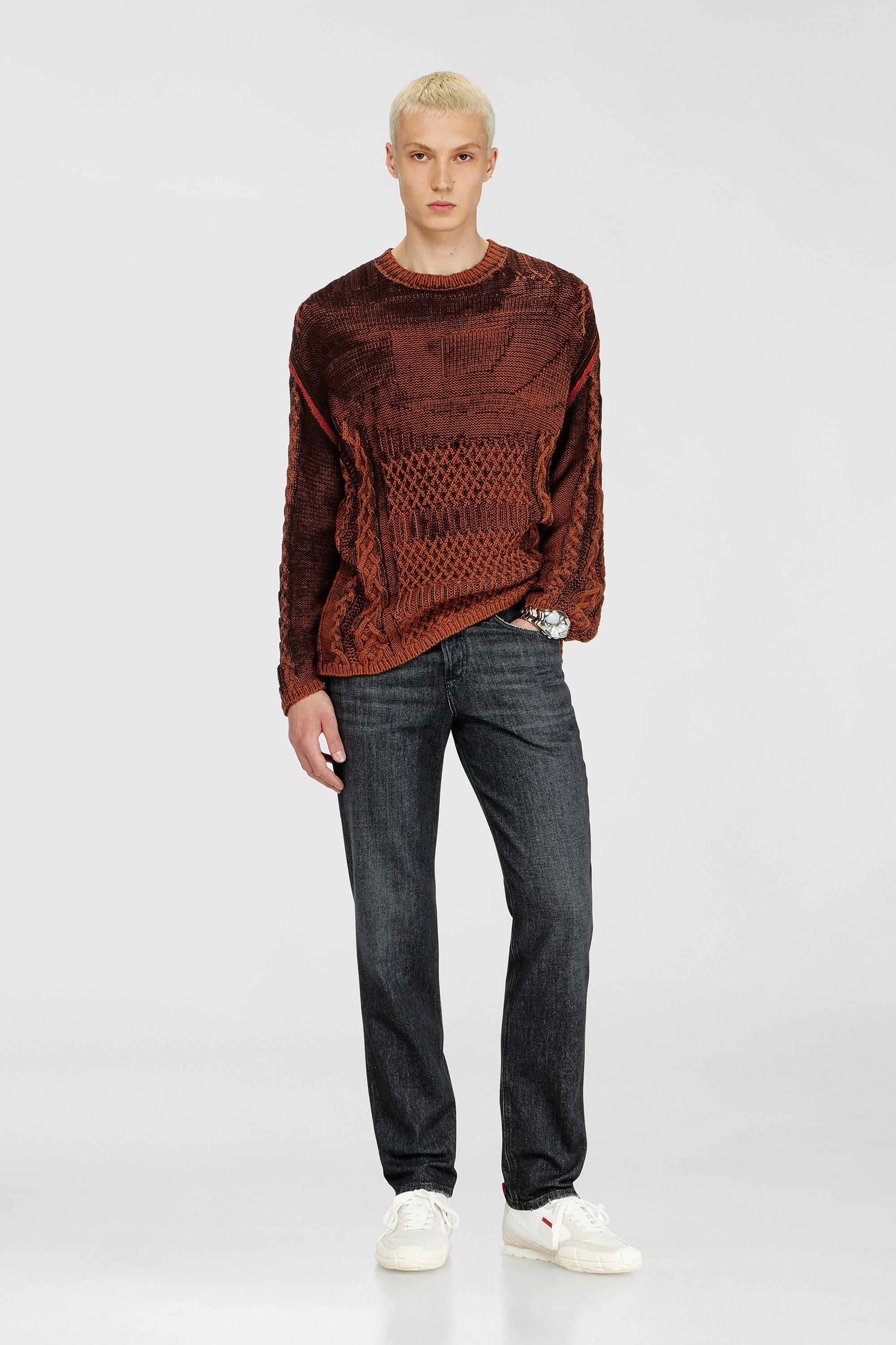 Diesel - Regular Jeans 2023 D-Finitive 09P79 Uomo, Nero/Grigio scuro - Image 2