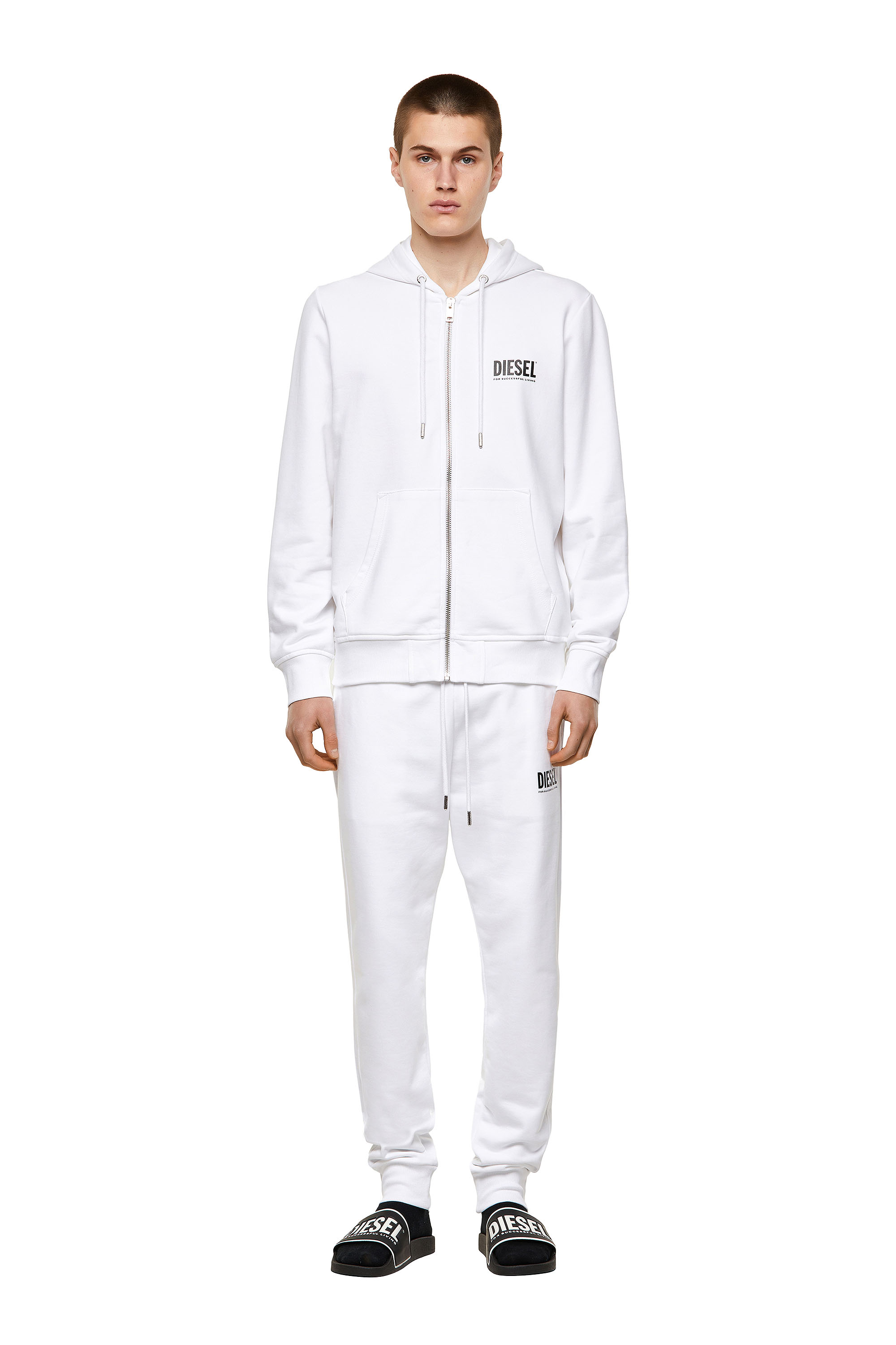 S-GIRK-HOOD-ZIP-ECOL, Bianco Diesel - S-GIRK-HOOD-ZIP-ECOL, Bianco - Image 1