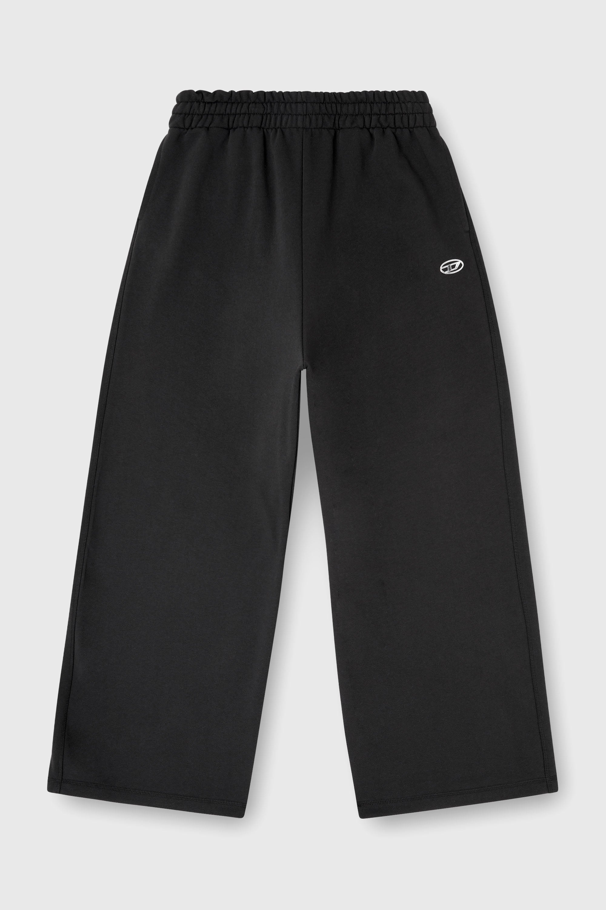 Diesel - P-ZENIA-OD, Pantaloni sportivi larghi con fascia elastica in vita Donna in Nero - 2