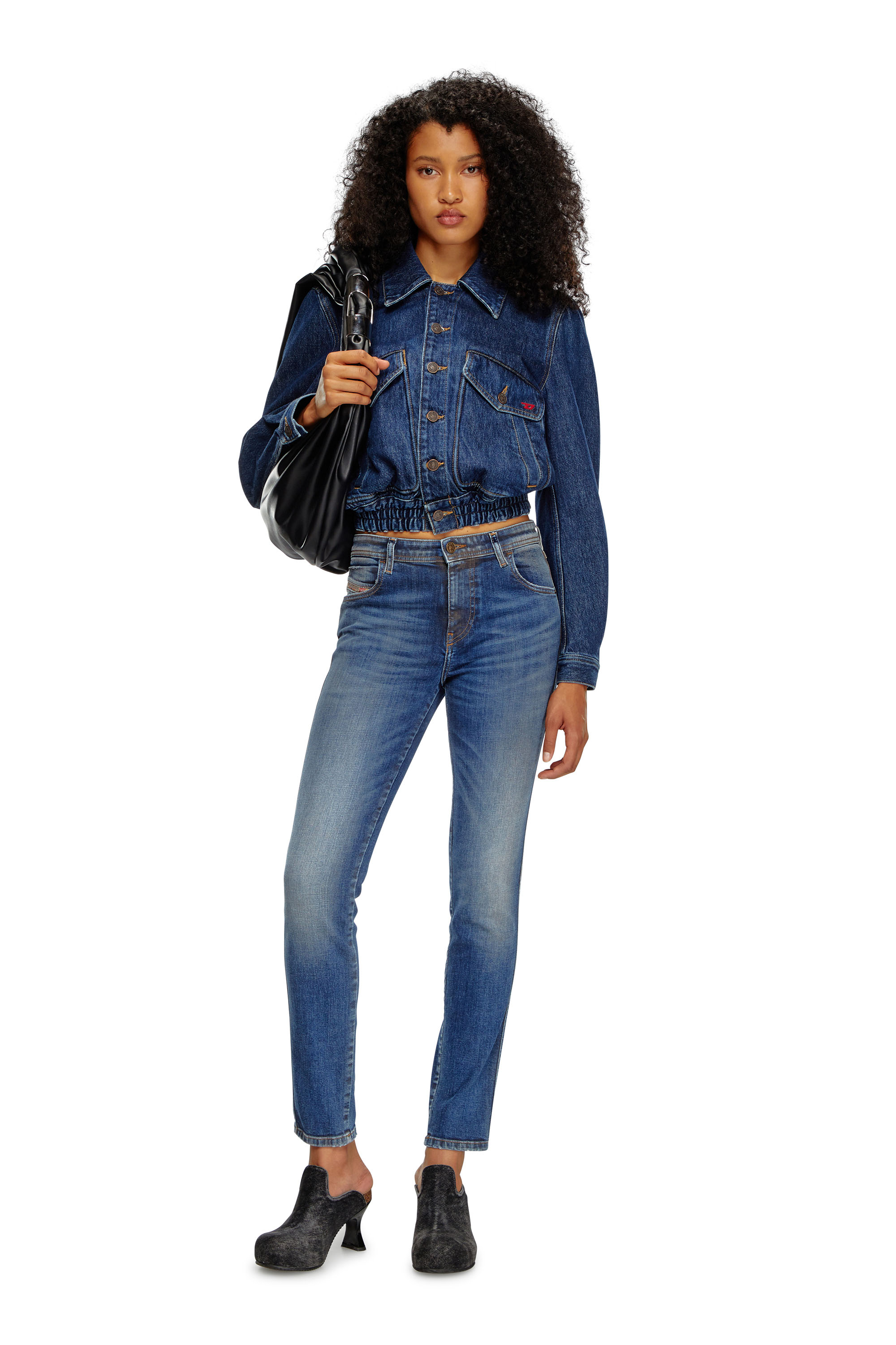 Diesel - Skinny Jeans 2015 Babhila 09J32 Donna, Blu Scuro - Image 1