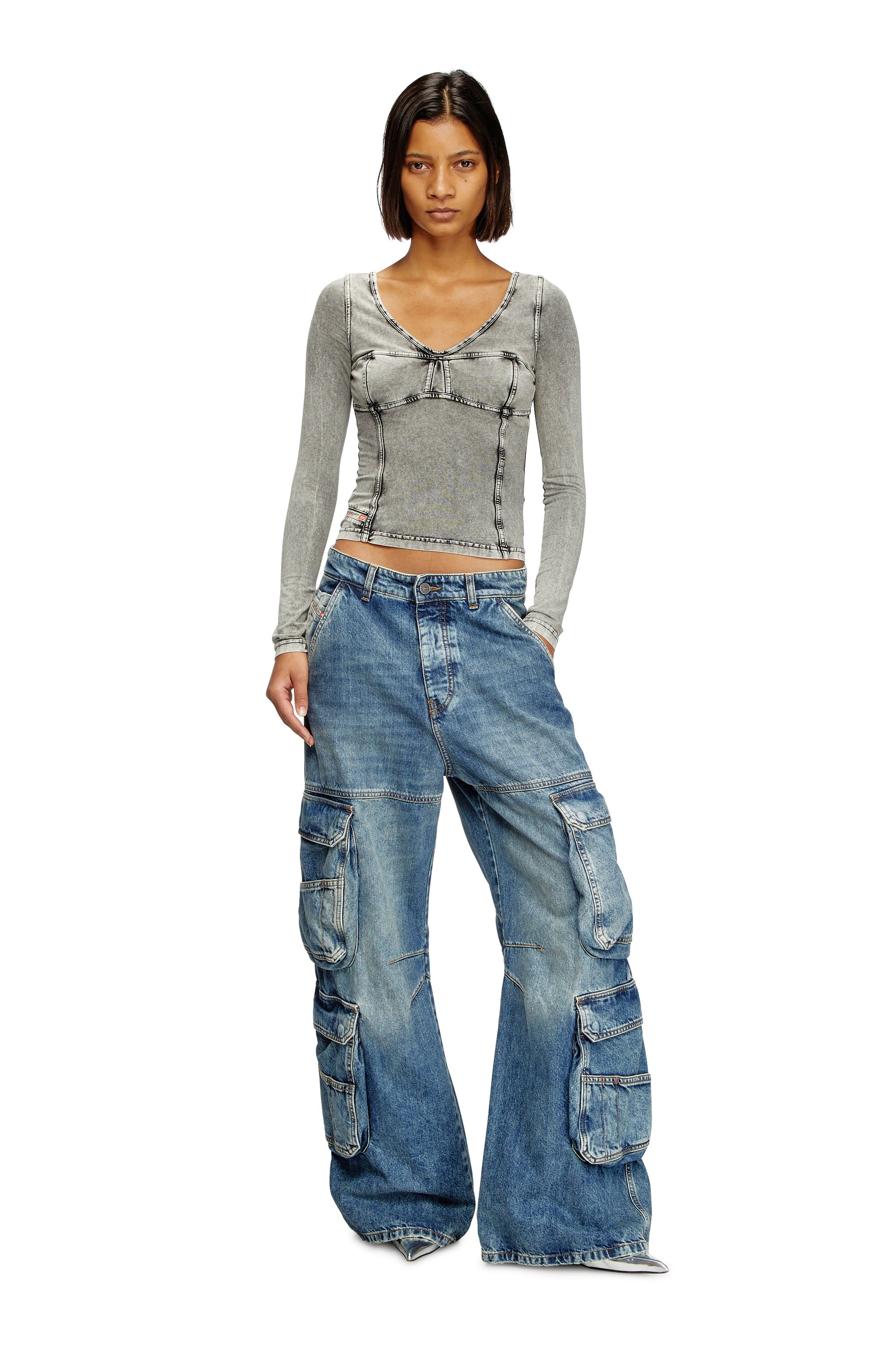 Diesel - Relaxed Jeans 1996 D-Sire 0NLAX Donna, Blu medio - Image 2