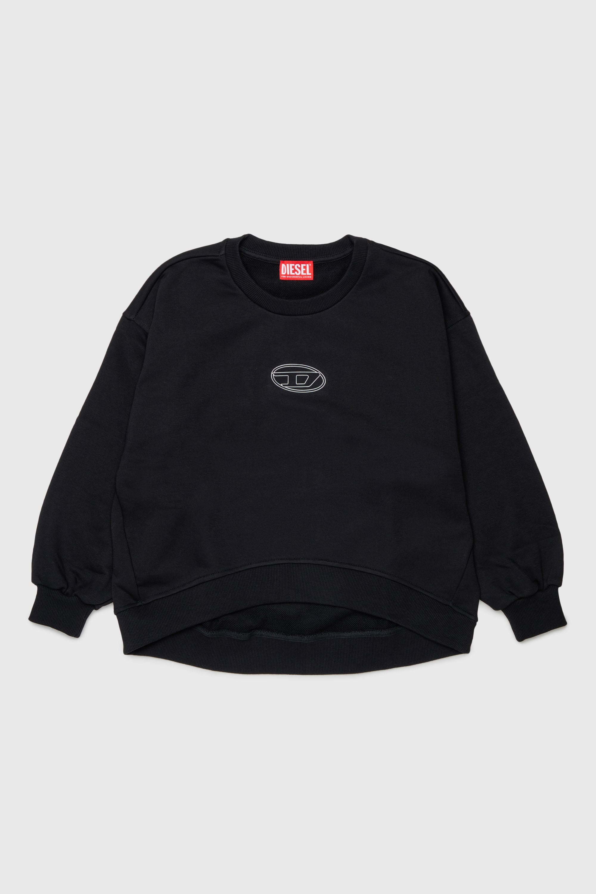 Diesel - SALILLY, Felpa con logo Oval D Donna in Nero - 1