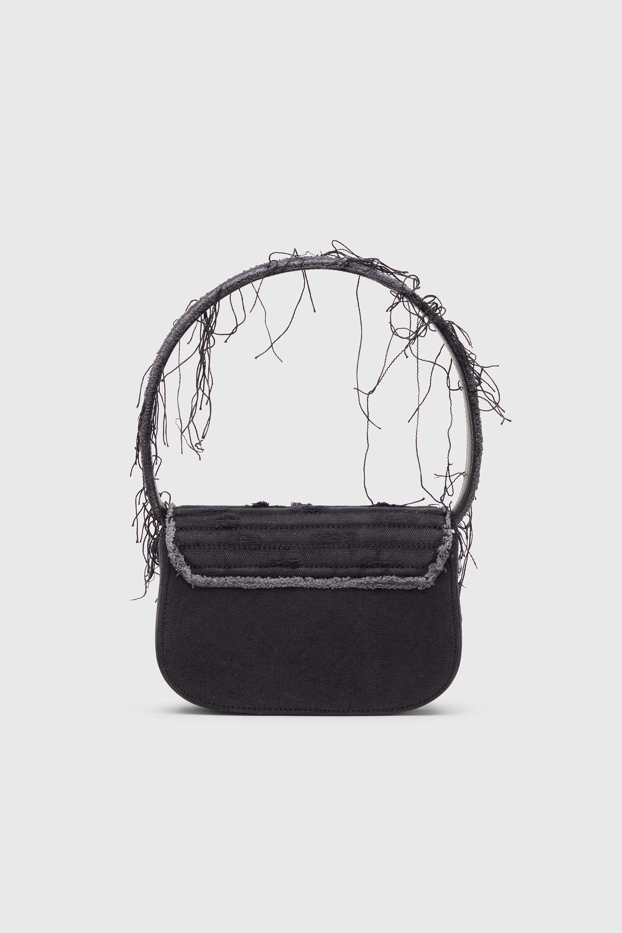 Diesel - 1DR, 1DR-Iconica borsa a spalla in tela e pelle Donna in Nero - 3