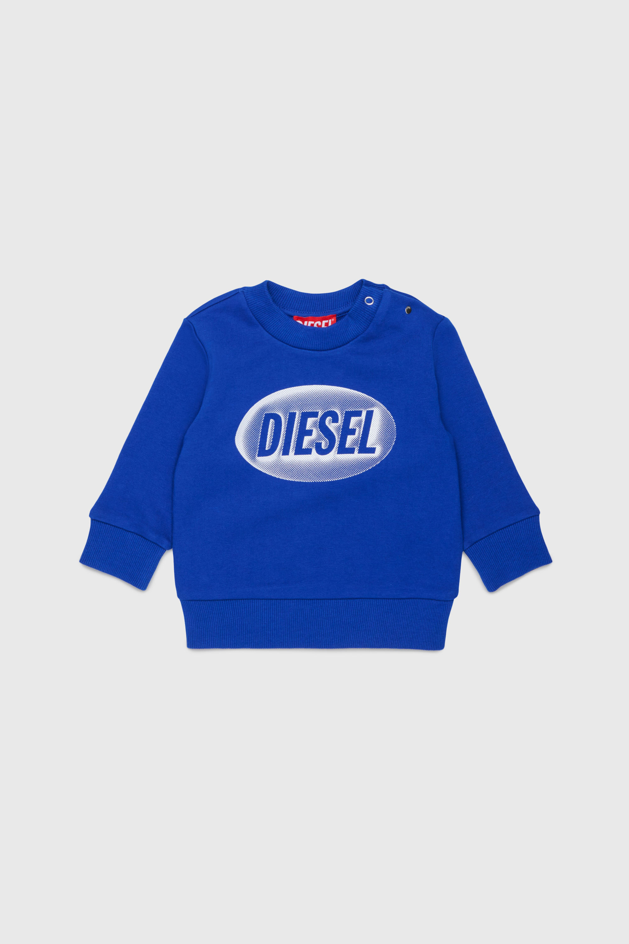 Diesel - SDSELB, Felpa in cotone con stampa logo Unisex in Blu - 1