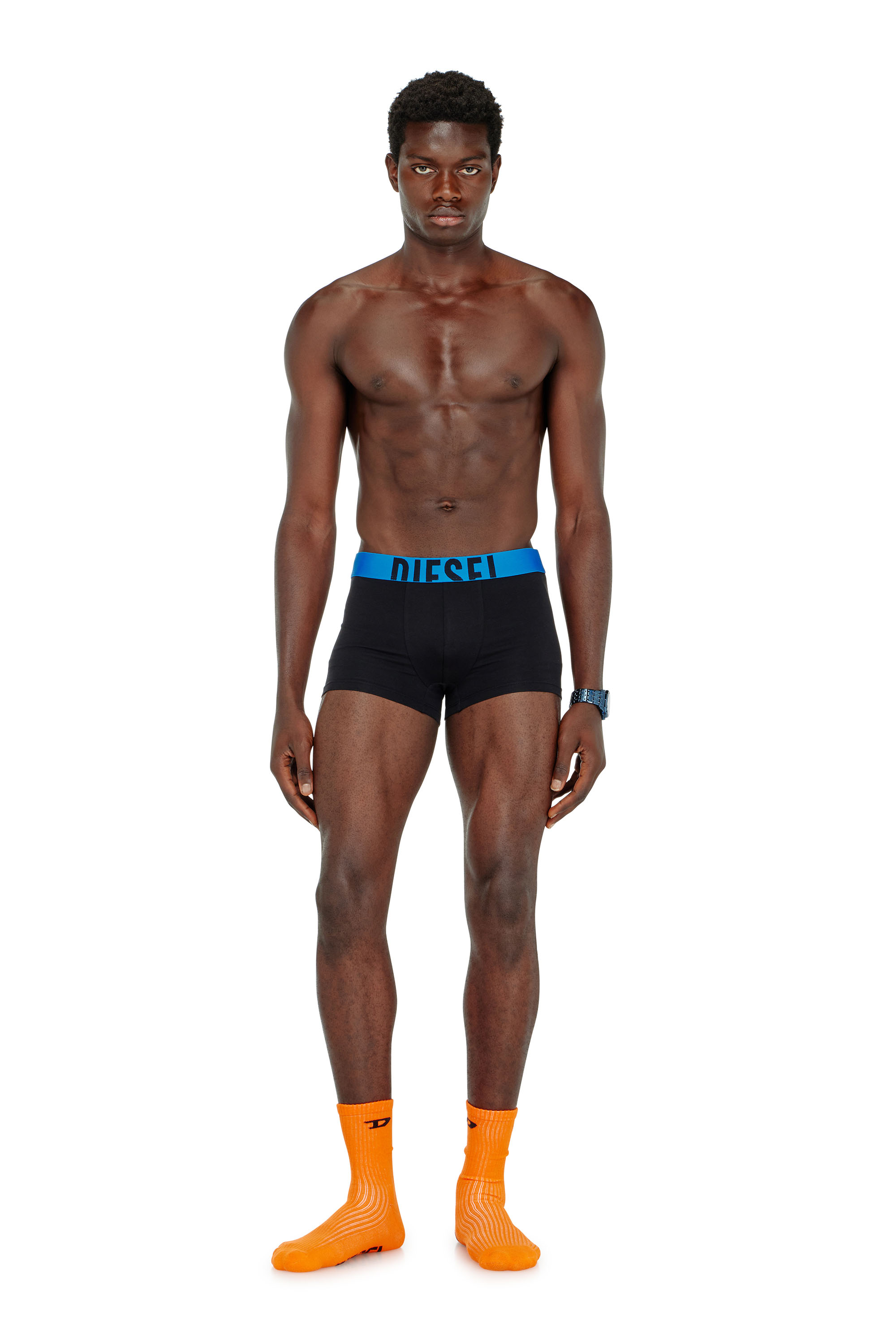 Diesel - DAMIEN-D-POP-3PACK-40, Set da tre boxer in cotone stretch Uomo in Nero - 3