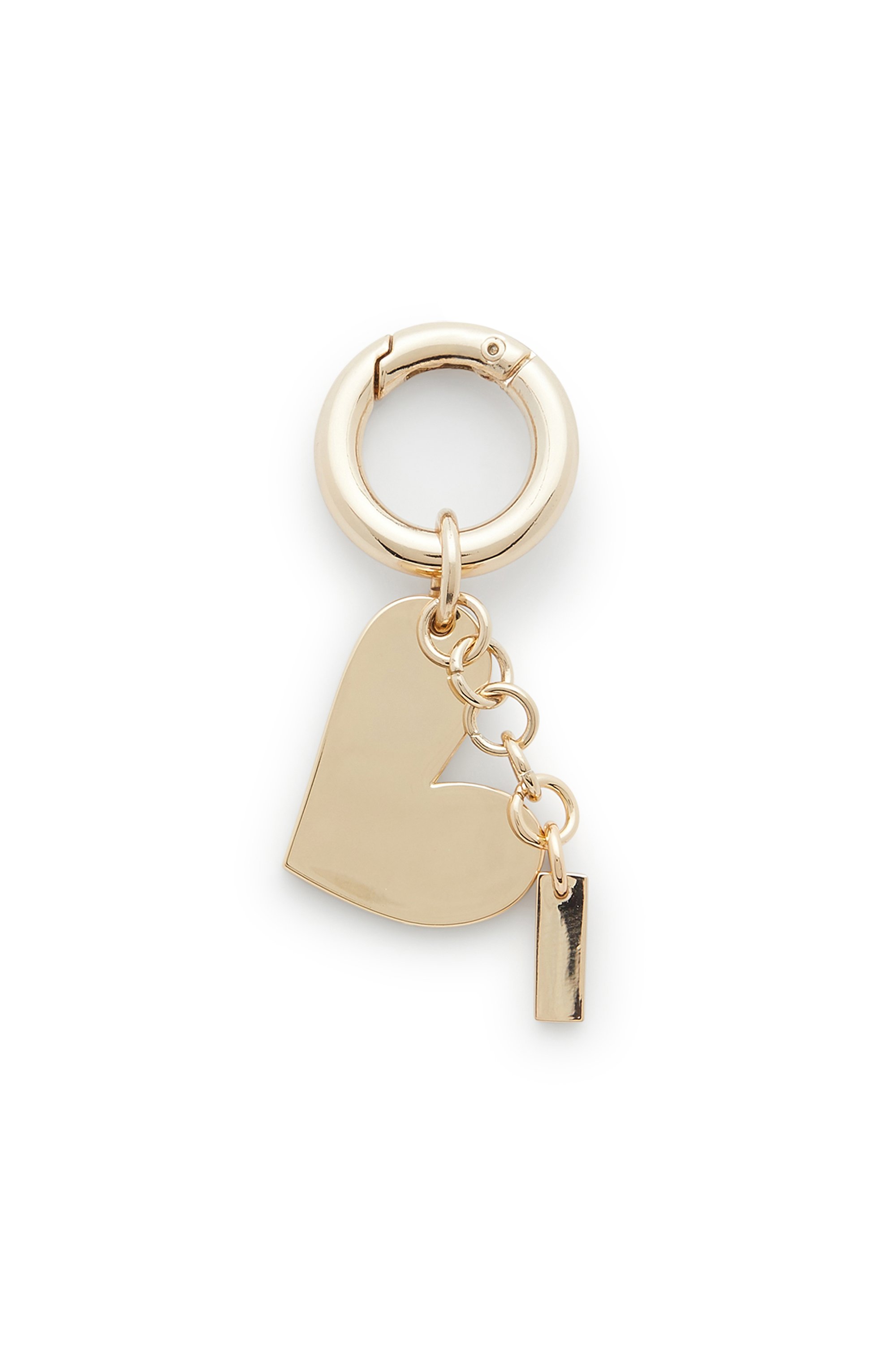 Diesel - CHARM-HEART, Charm a forma di cuore in metallo con strass Donna in Oro - 2