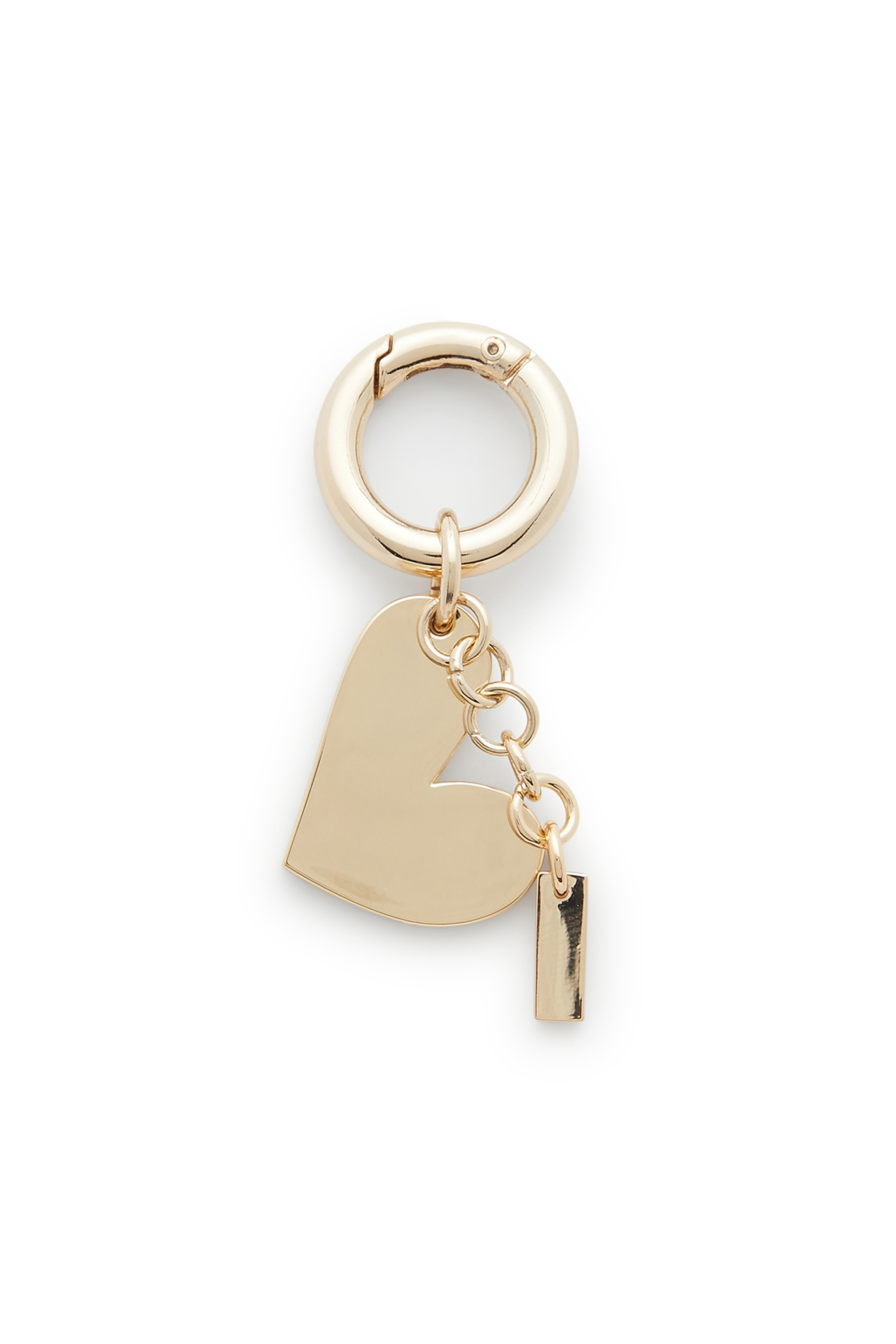 Diesel - CHARM-HEART, Charm a forma di cuore in metallo con strass Donna in Oro - 2