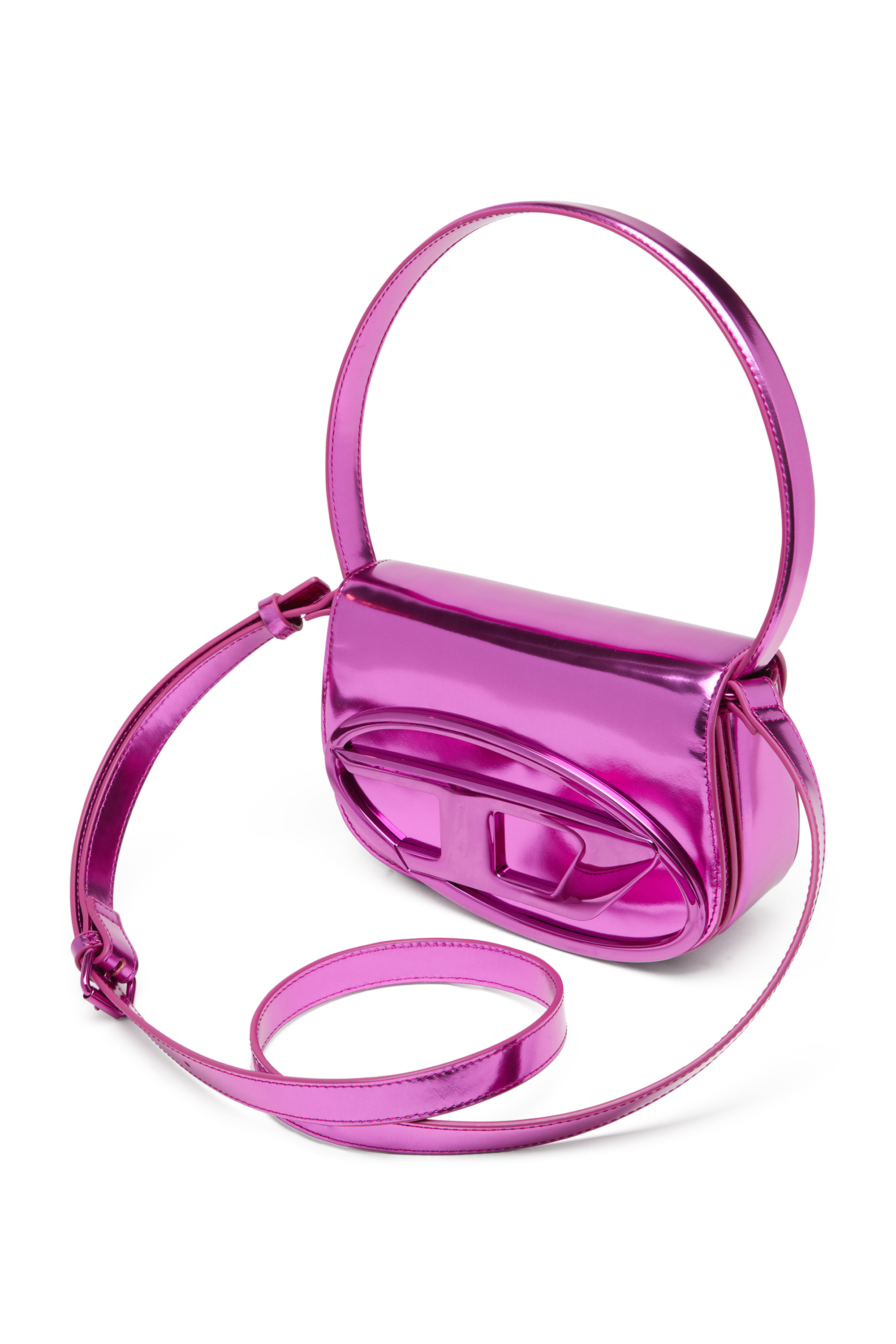 Diesel - 1DR, 1DR-Iconica borsa a spalla in pelle specchiata Donna in Rosa - 6
