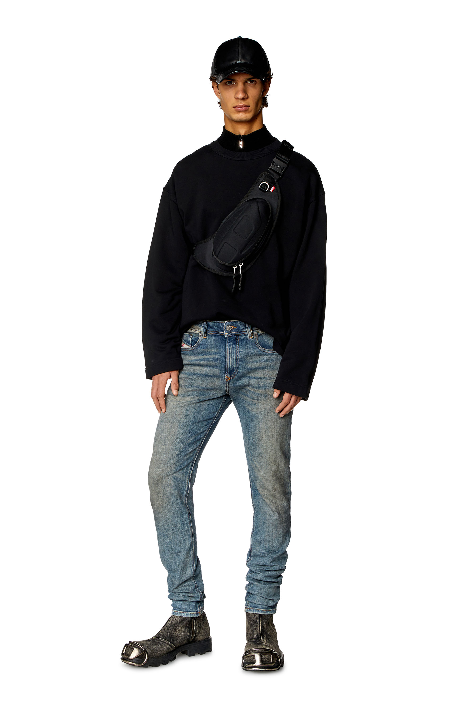 Diesel - Skinny Jeans 1979 Sleenker 09H69, Blu Scuro - Image 4