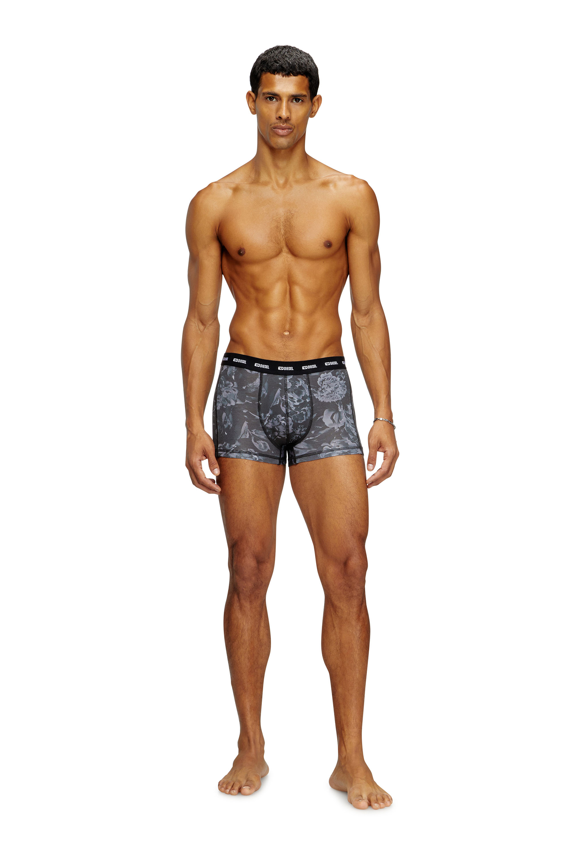 Diesel - DAMIEN-UTLT, Boxer con stampa floreale Uomo in Grigio - 2