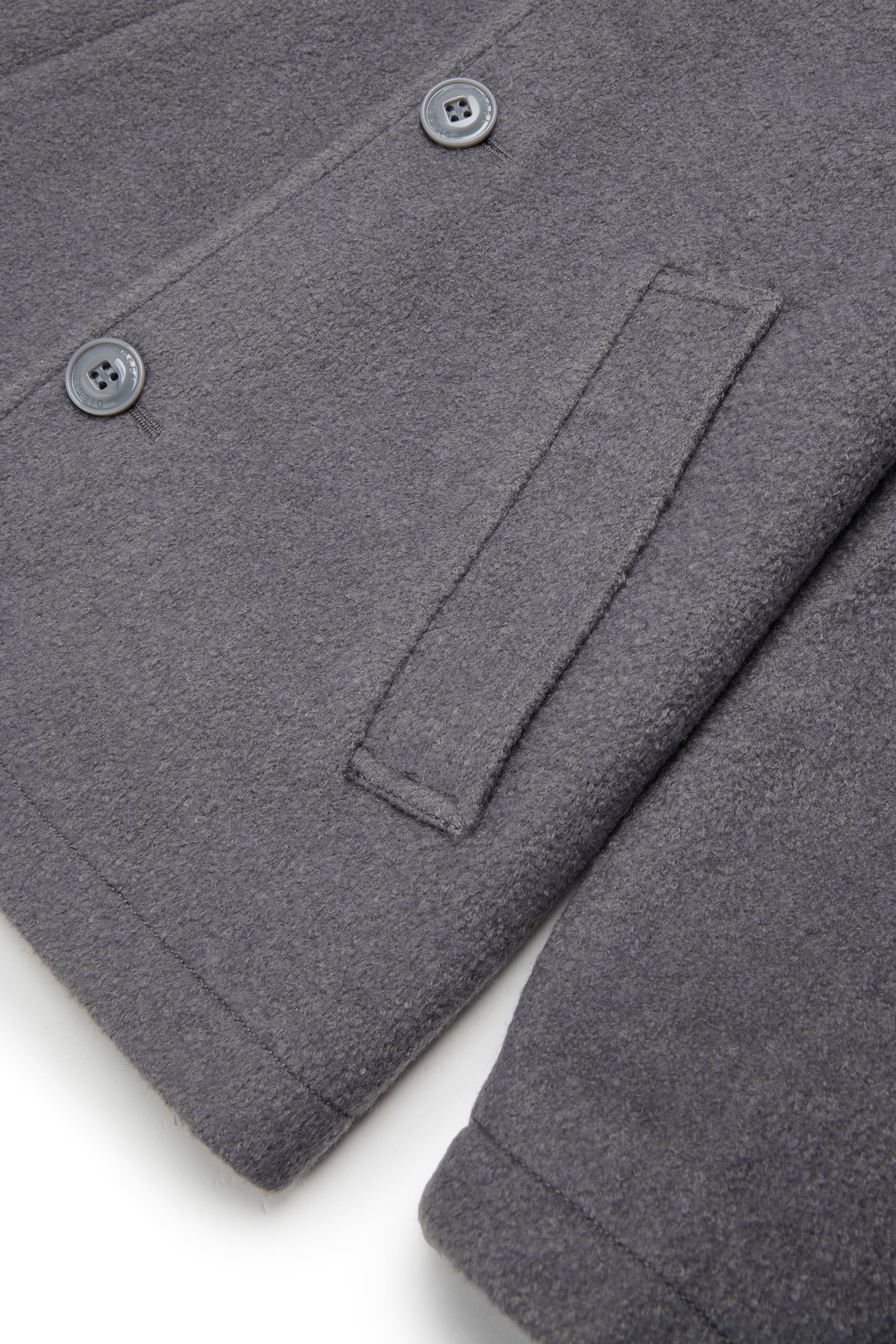 Diesel - JASTONEOUT, Cappotto in misto lana con cappuccio rimovibile Uomo in Grigio - 4