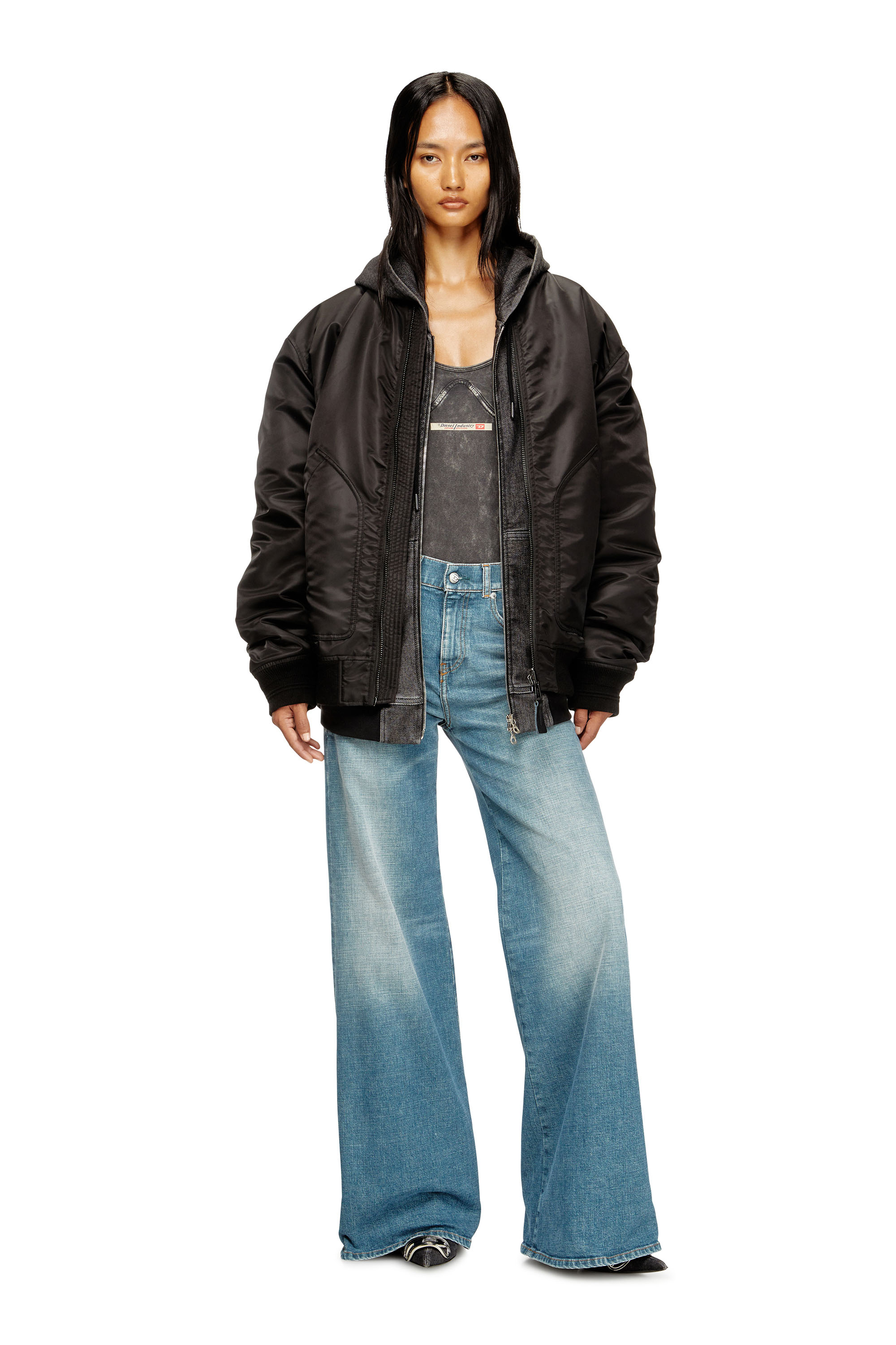 Diesel - Woman's Flare Jeans 1978 D-Akemi 09M58, Medium blue - 2