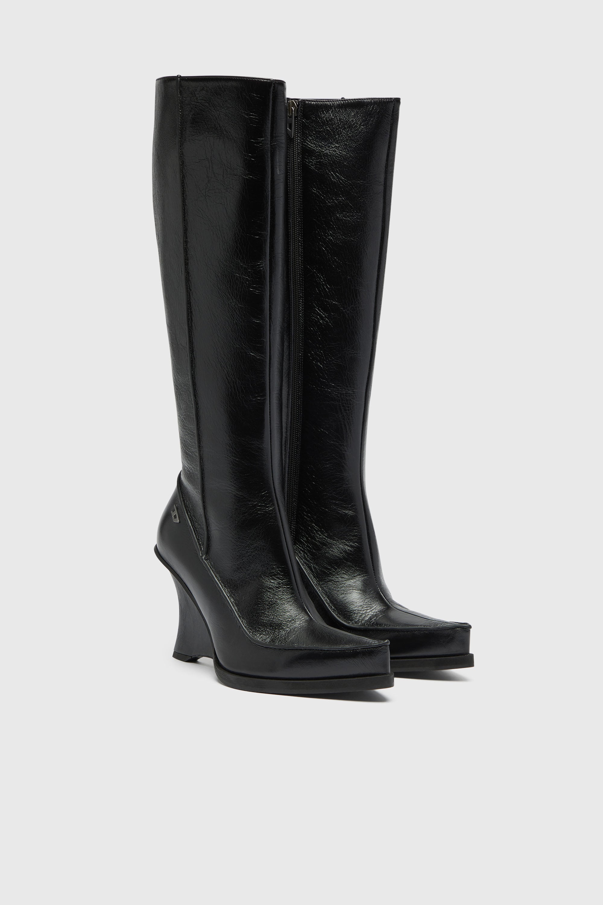 Diesel - D-LUCETTE-90-KB W, D-Lucette-Stivali al ginocchio in pelle Donna in ToBeDefined - 2
