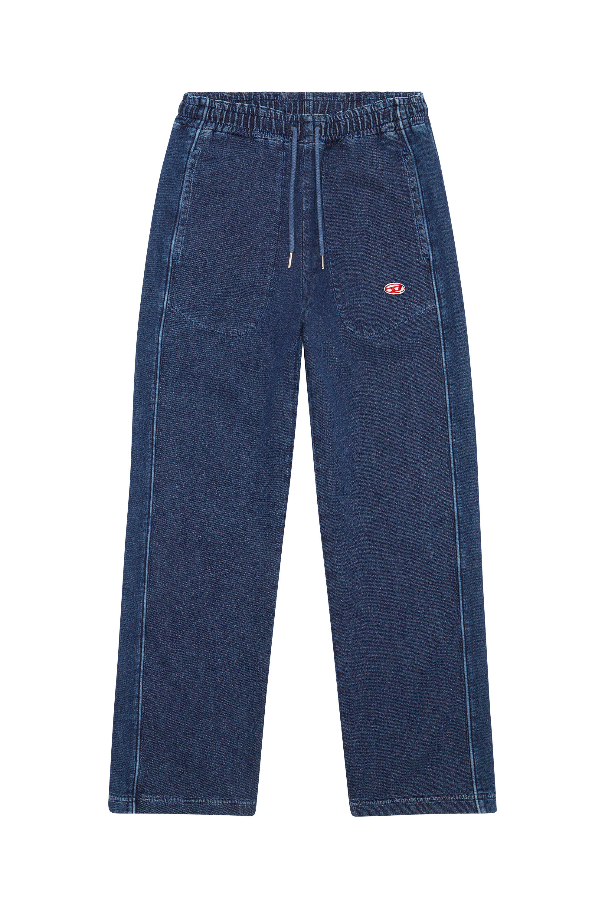 Diesel - D-Martians Track Denim 09C30 Straight, Blu Scuro - Image 6