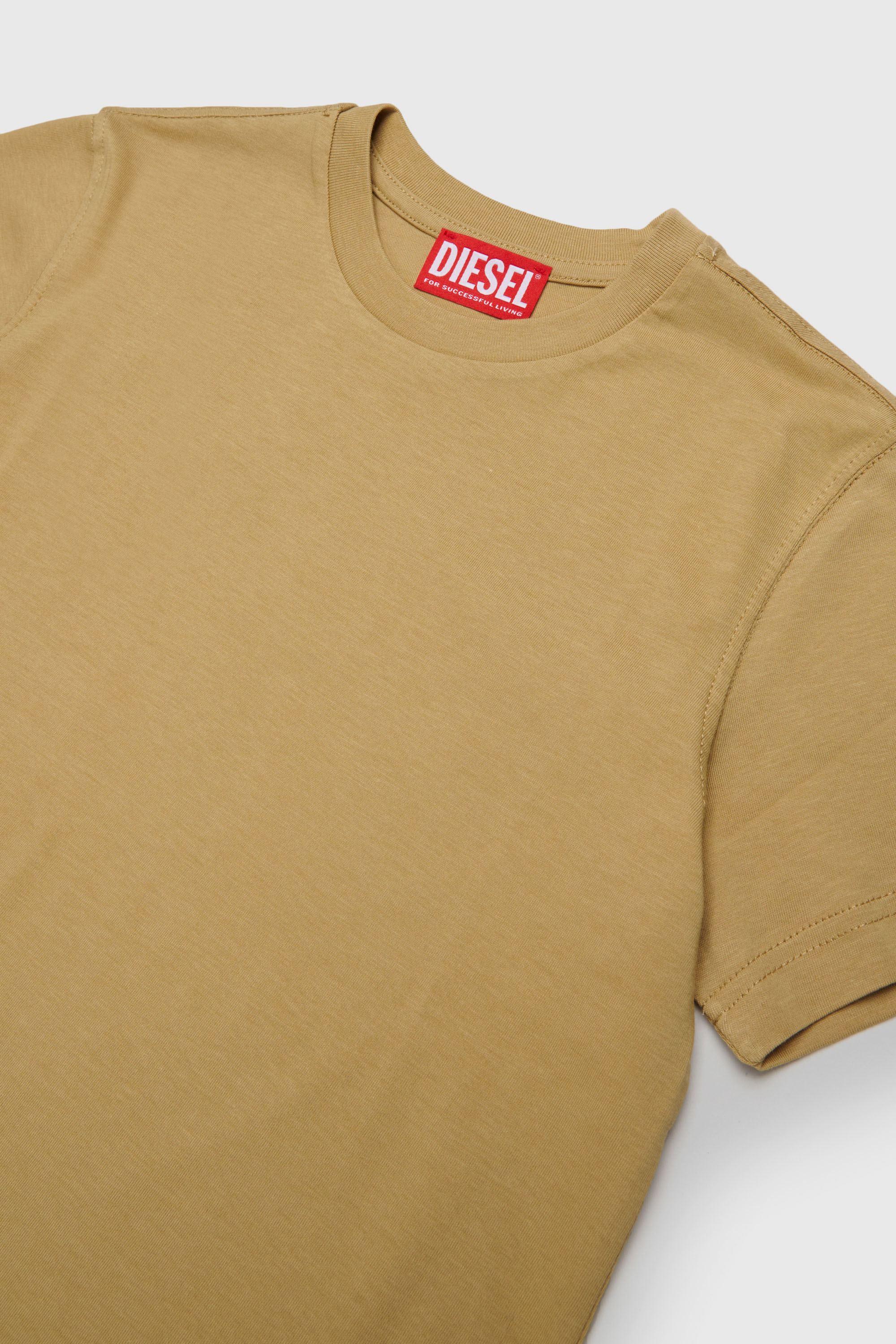 Diesel - TPRES, T-shirt con logo cut-off Uomo in Marrone - 3