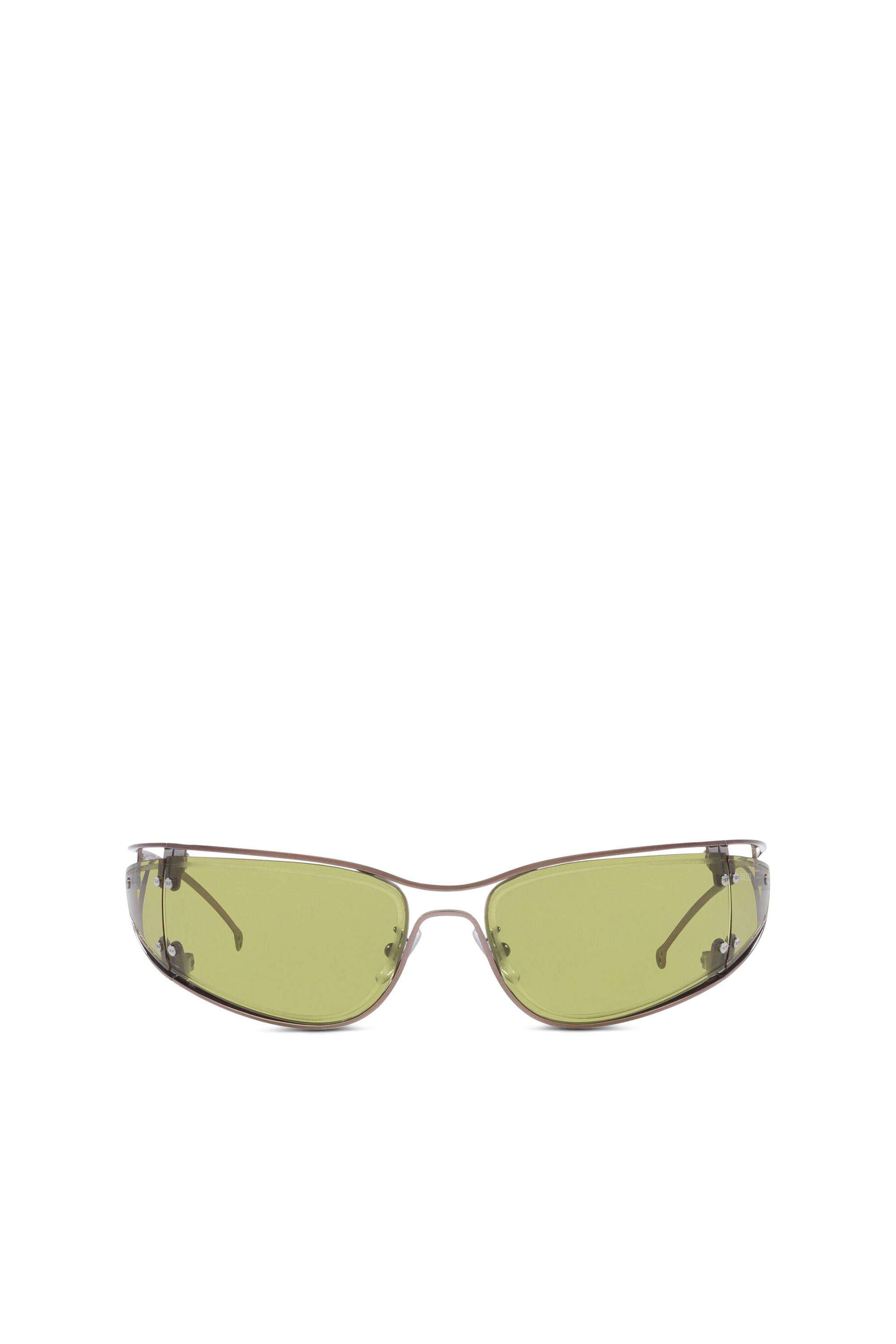 Diesel - 0DL1001, Occhiali da sole con forma avvolgente Unisex in Verde - 1