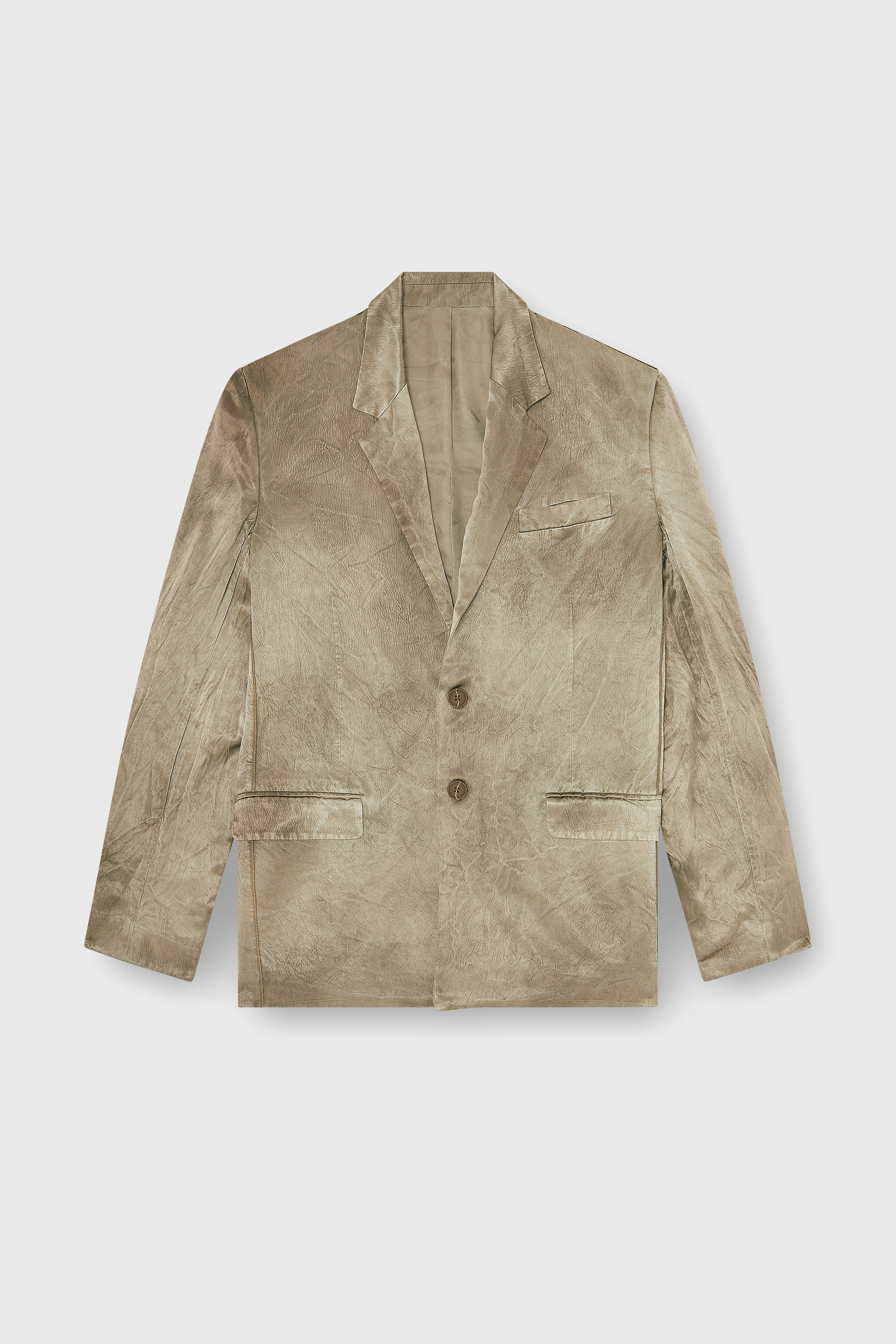Diesel - J-ANDRE, Blazer in raso stropicciato Uomo in Marrone - 2