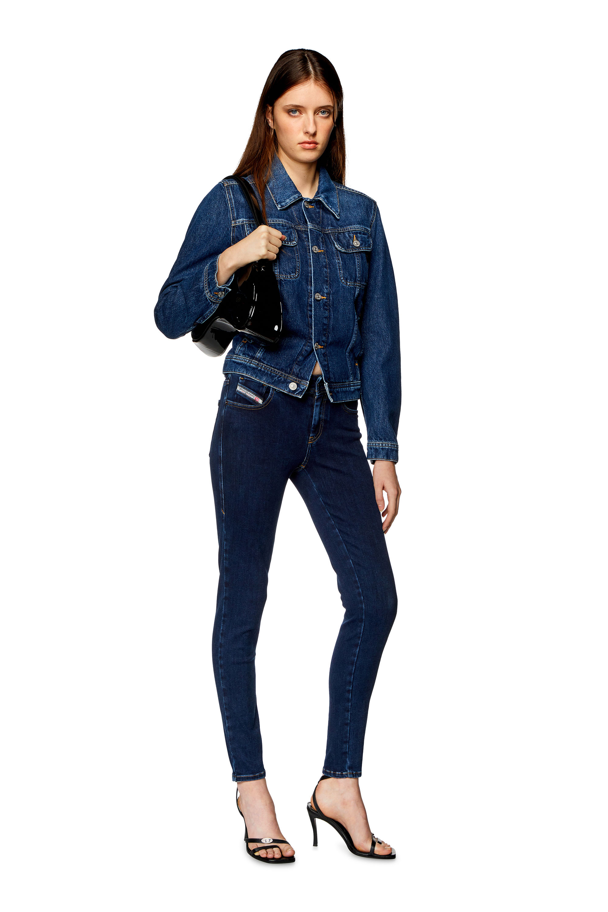 Diesel - Super skinny Jeans 2017 Slandy 09H80, Blu Scuro - Image 1