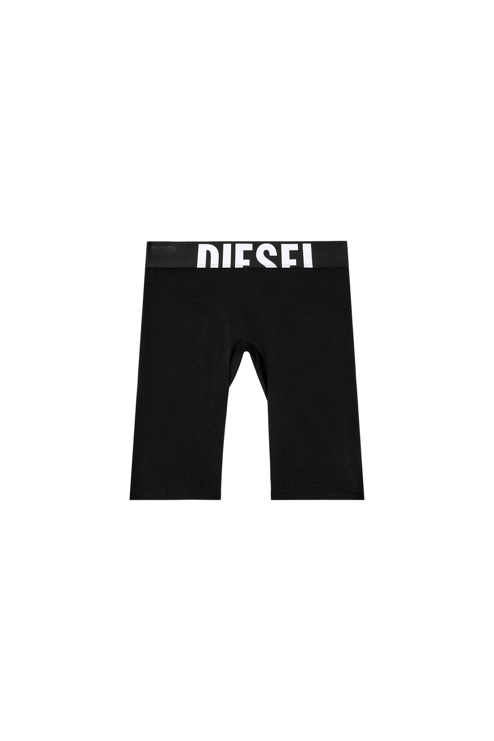 Diesel - IVA-D-POP, Pantaloni corti con logo tagliato Donna in Nero - 4