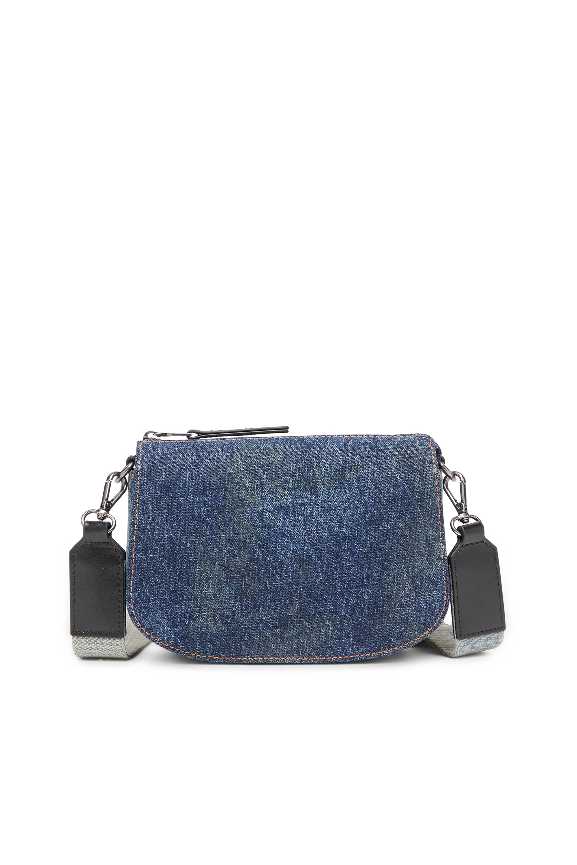 Diesel - 1DR CAMERA BAG, Camera bag in denim solarizzato Unisex in Blu - 2