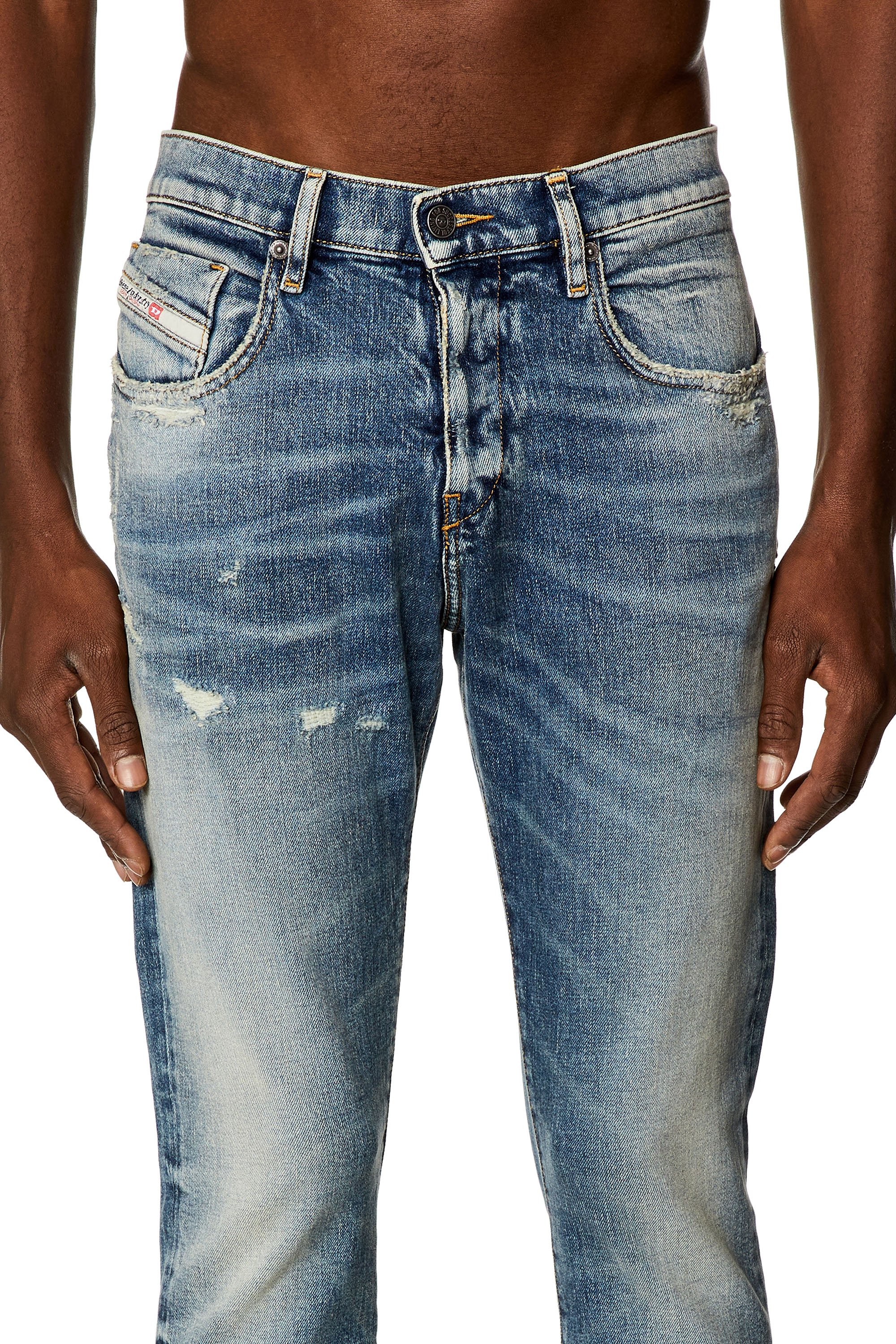 Diesel - Slim Jeans 2019 D-Strukt E07L1, Blu medio - Image 4