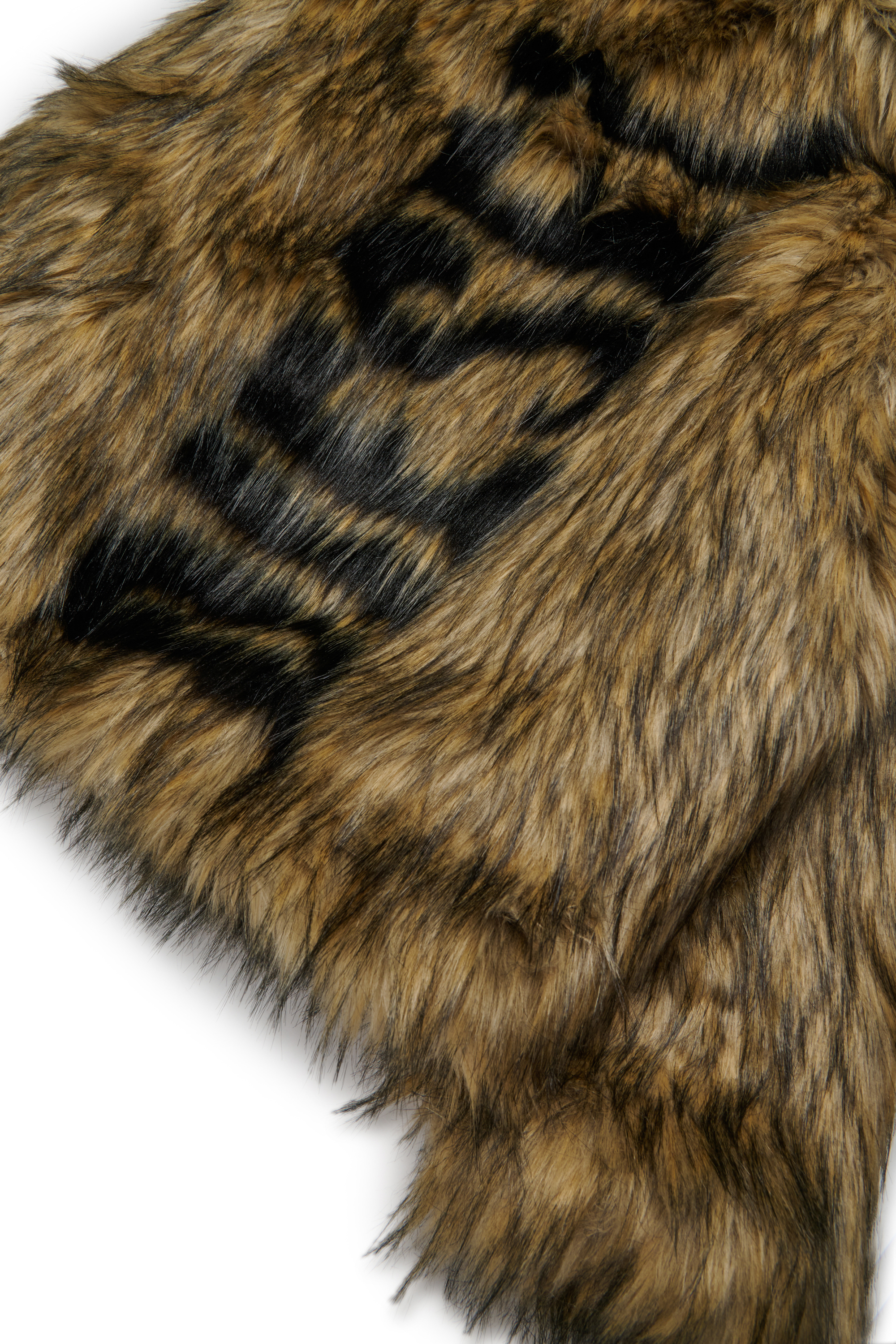 Diesel - JFURLY, Giacca in pelliccia sintetica con logo Donna in Marrone - 4