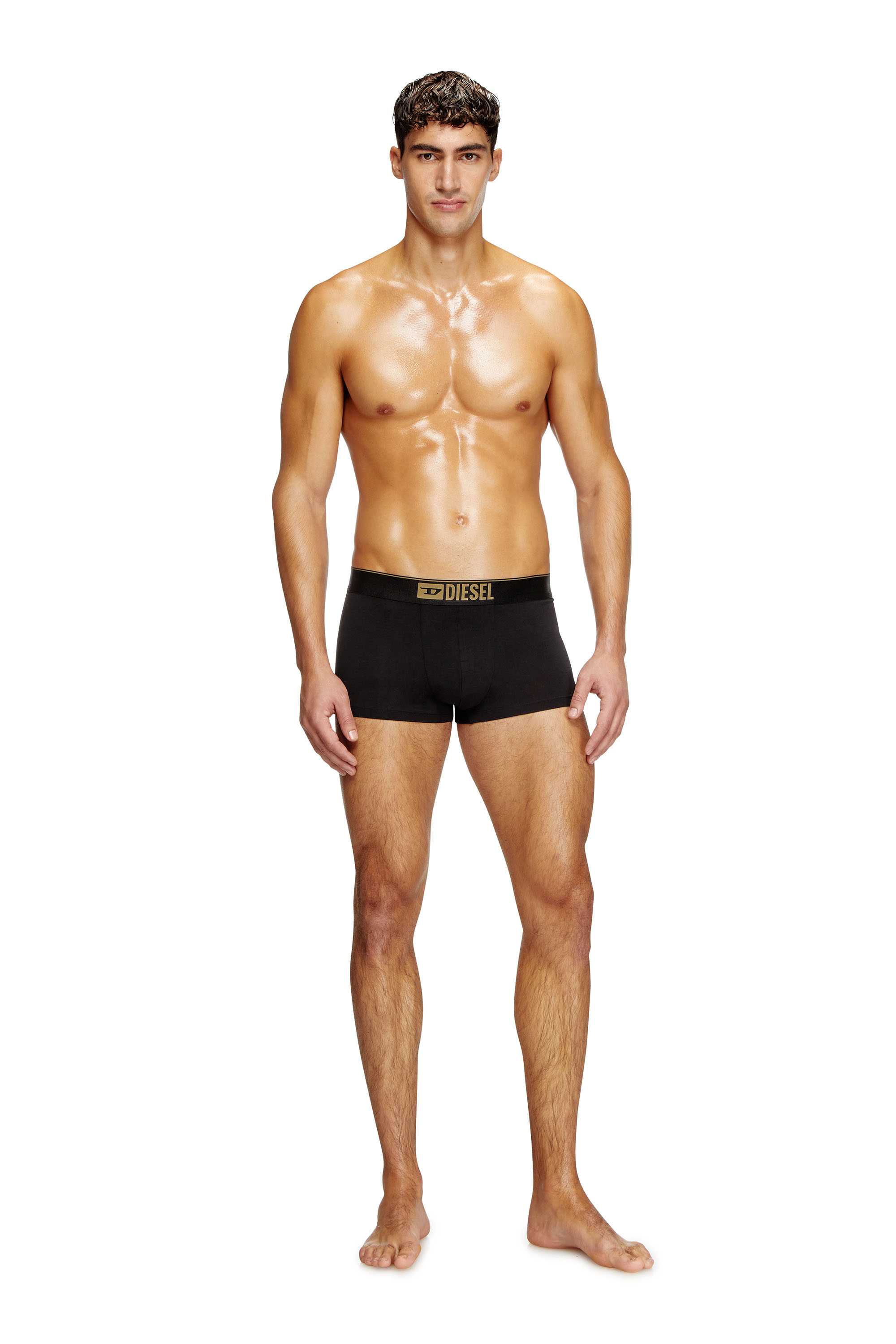 Diesel - DAMIEN-GFT-3PACK, Set da tre paia di boxer metallizzati Uomo in Nero - 3