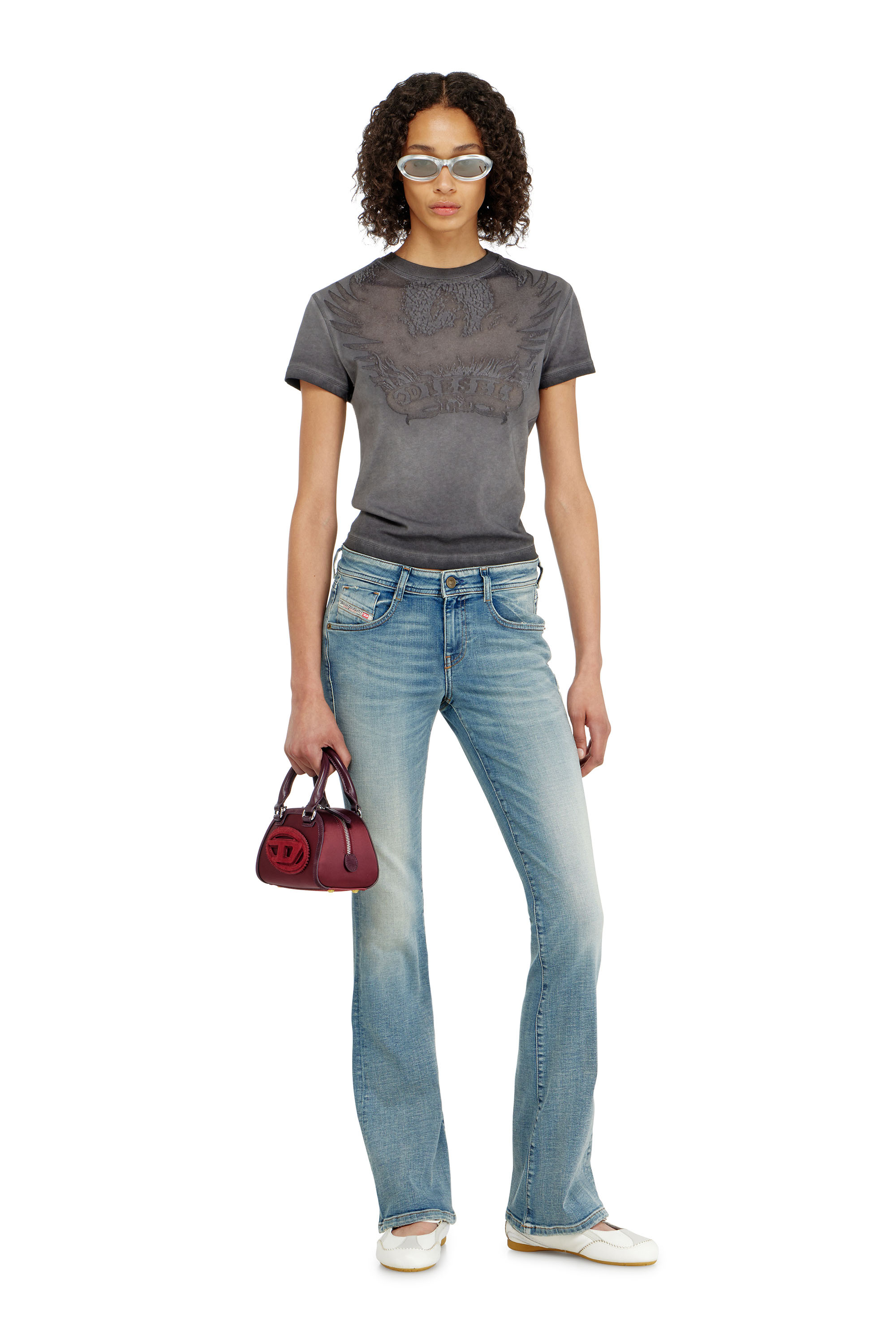 Diesel - Bootcut Jeans 1969 D-Ebbey 09P42 Donna, Blu Chiaro - Image 2