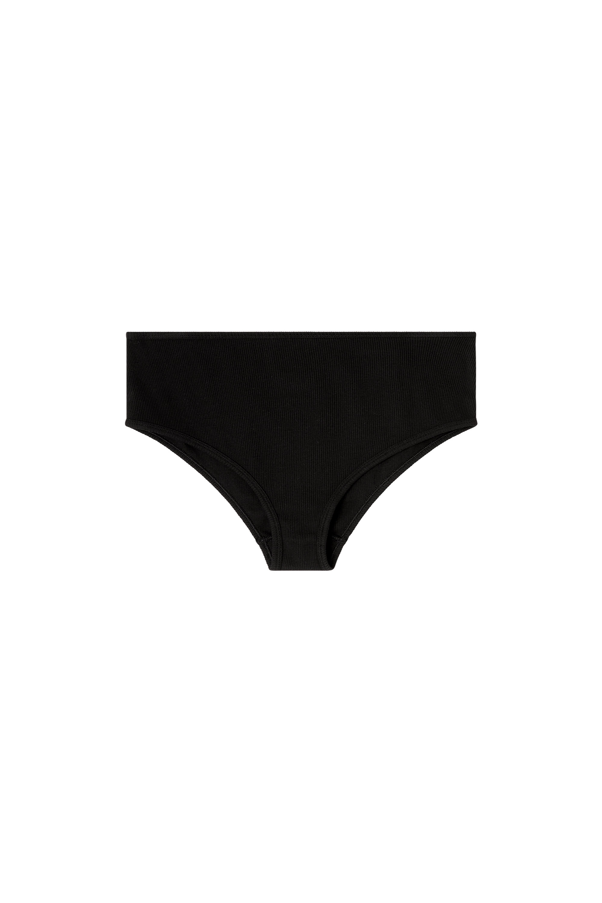 Diesel - CHARLI-DNM, Slip a vita alta in cotone elasticizzato Donna in Nero - 3