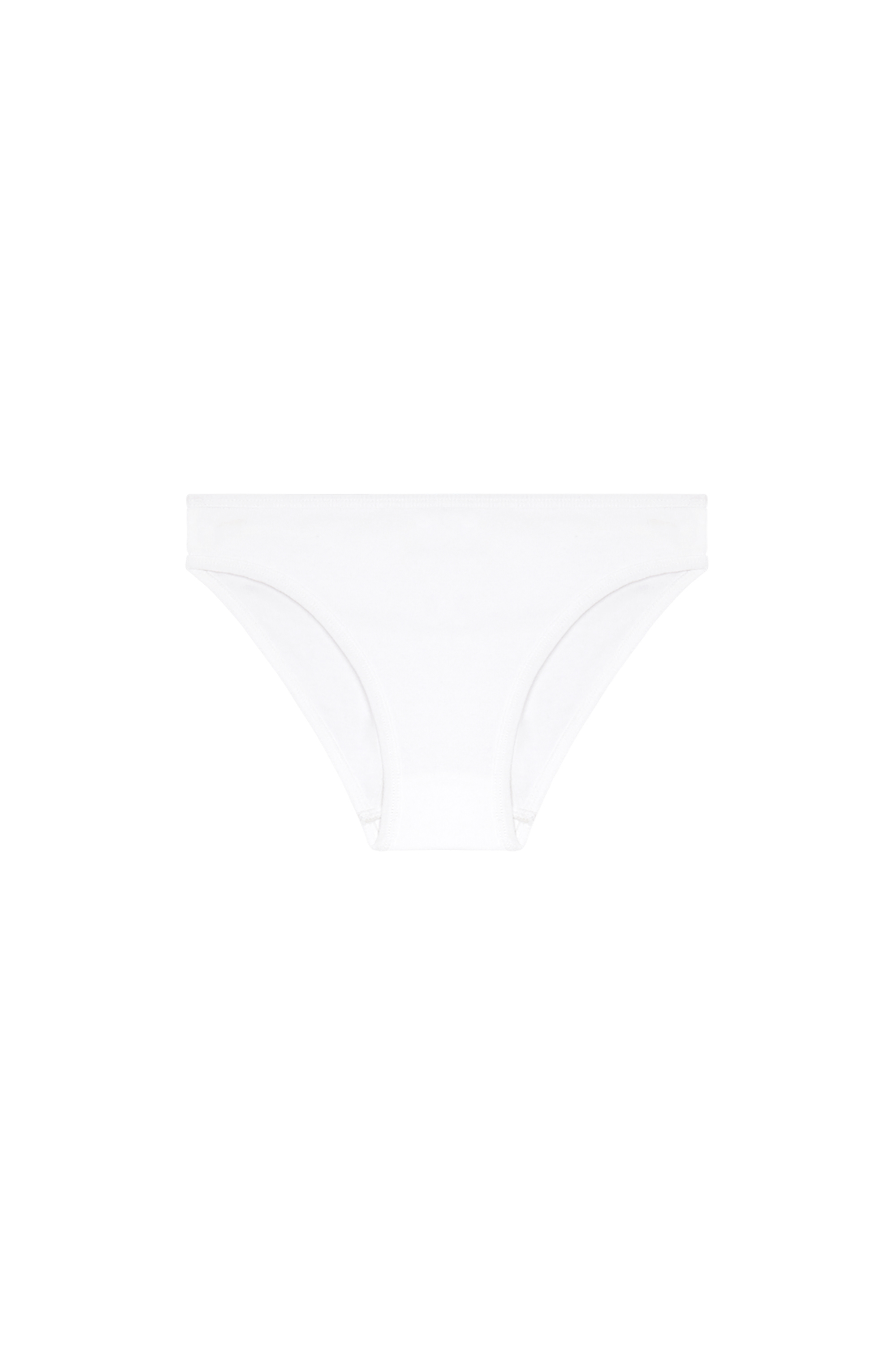 Diesel - UFPN-D-OVAL-HIGH-WAISTED-BRIEF, Donna Slip a coste con placca Oval D in Bianco - Image 4