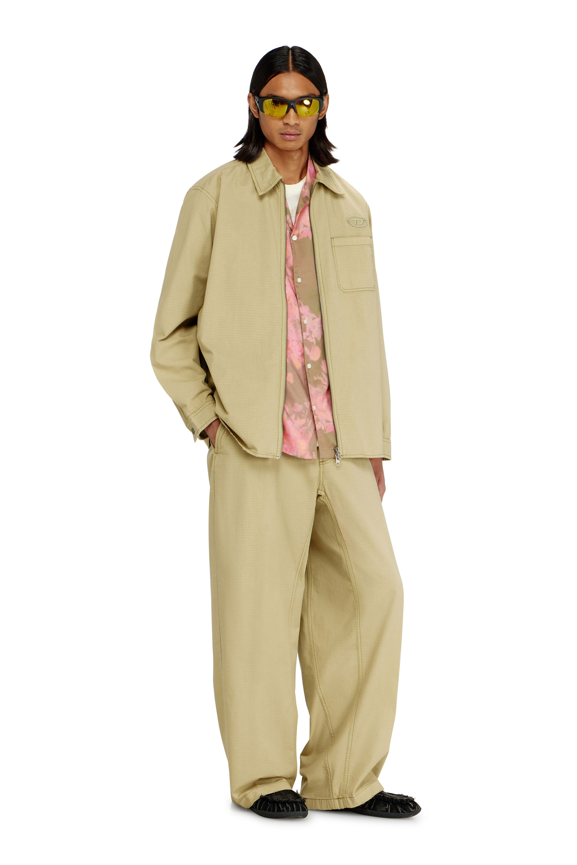 Diesel - P-BALL, Pantaloni in ripstop di cotone con fibbie laterali Uomo in ToBeDefined - 1