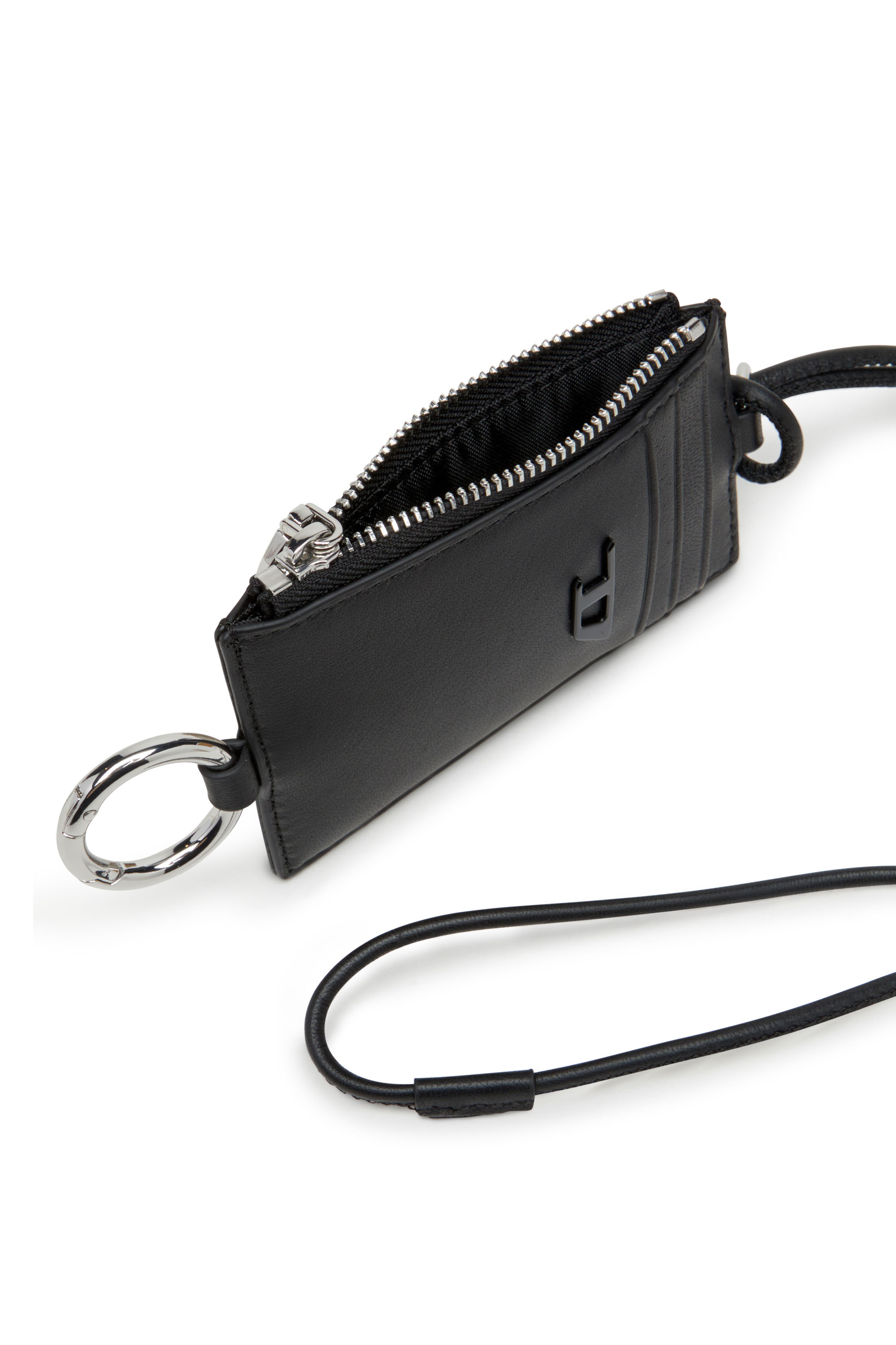 Diesel - RAVE BADGE HOLDER, Badge holder in nappa Uomo in Nero - 3