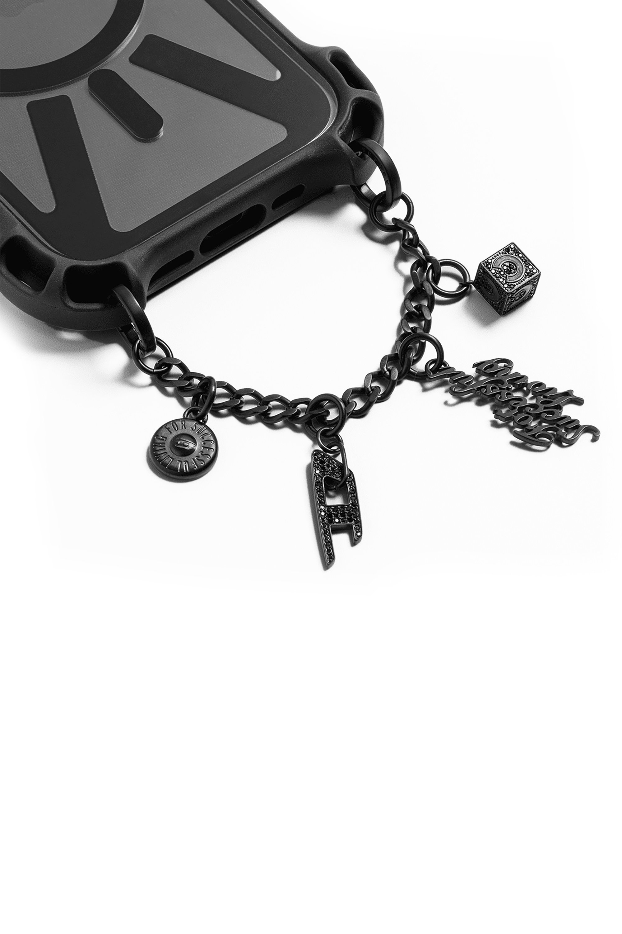 Diesel - 60374 CASETIFY  CHARMS CHAIN, Catena Argento Unisex in Nero - 3