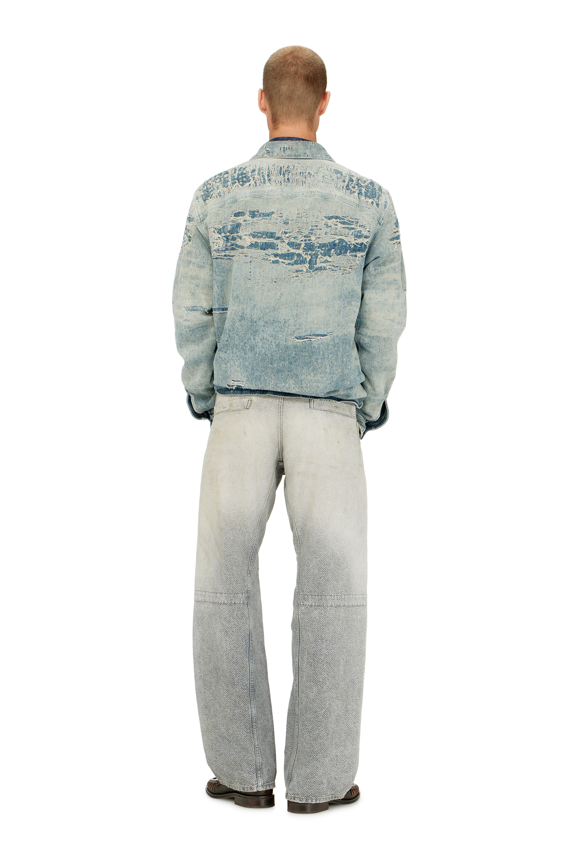 Diesel - Relaxed Jeans D-Zeta 09Q11 Uomo, Grigio - Image 3