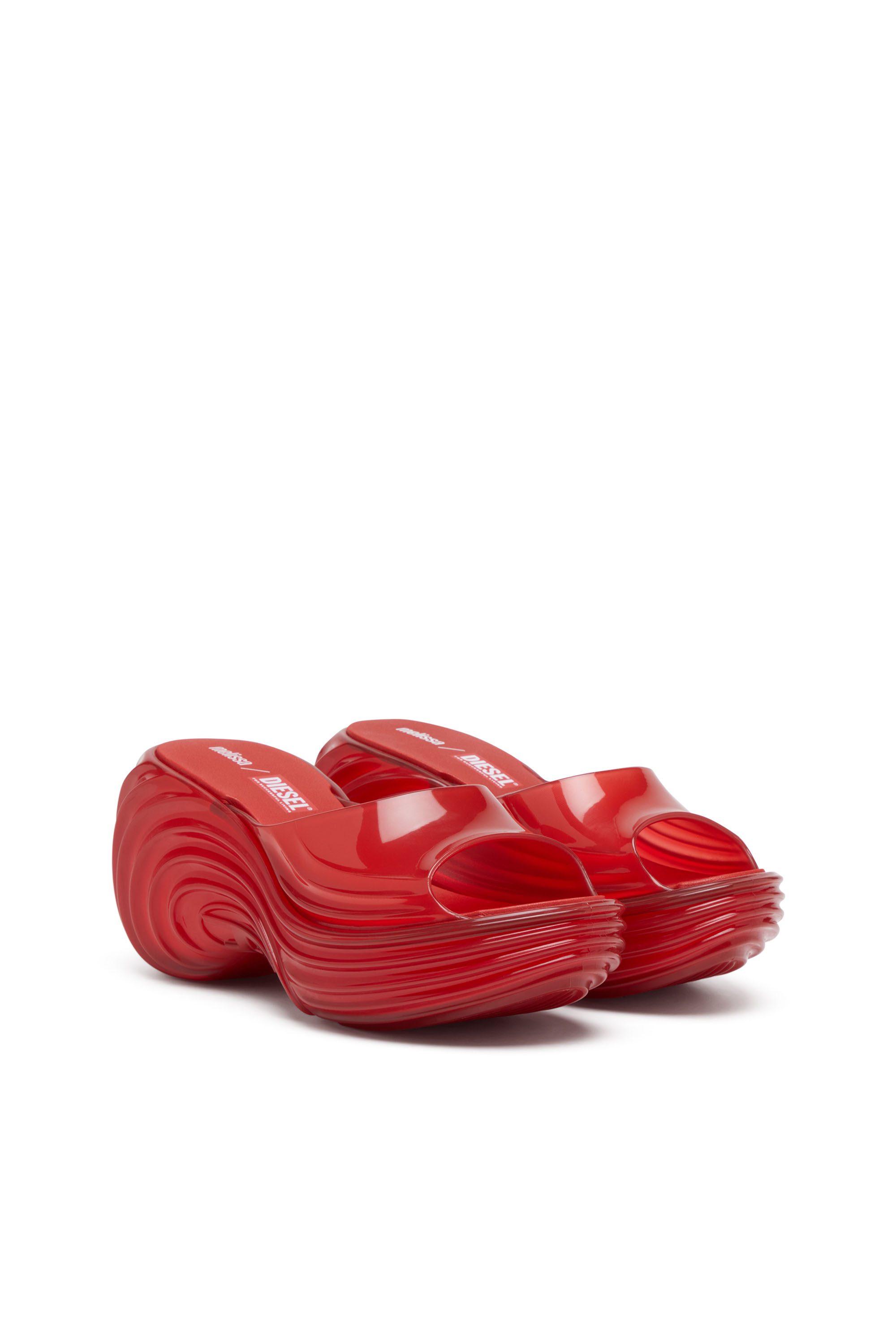 Diesel - MELISSA QUANTUM PLATFORM, Mule platform in Melflex&reg; Donna in Rosso - 3