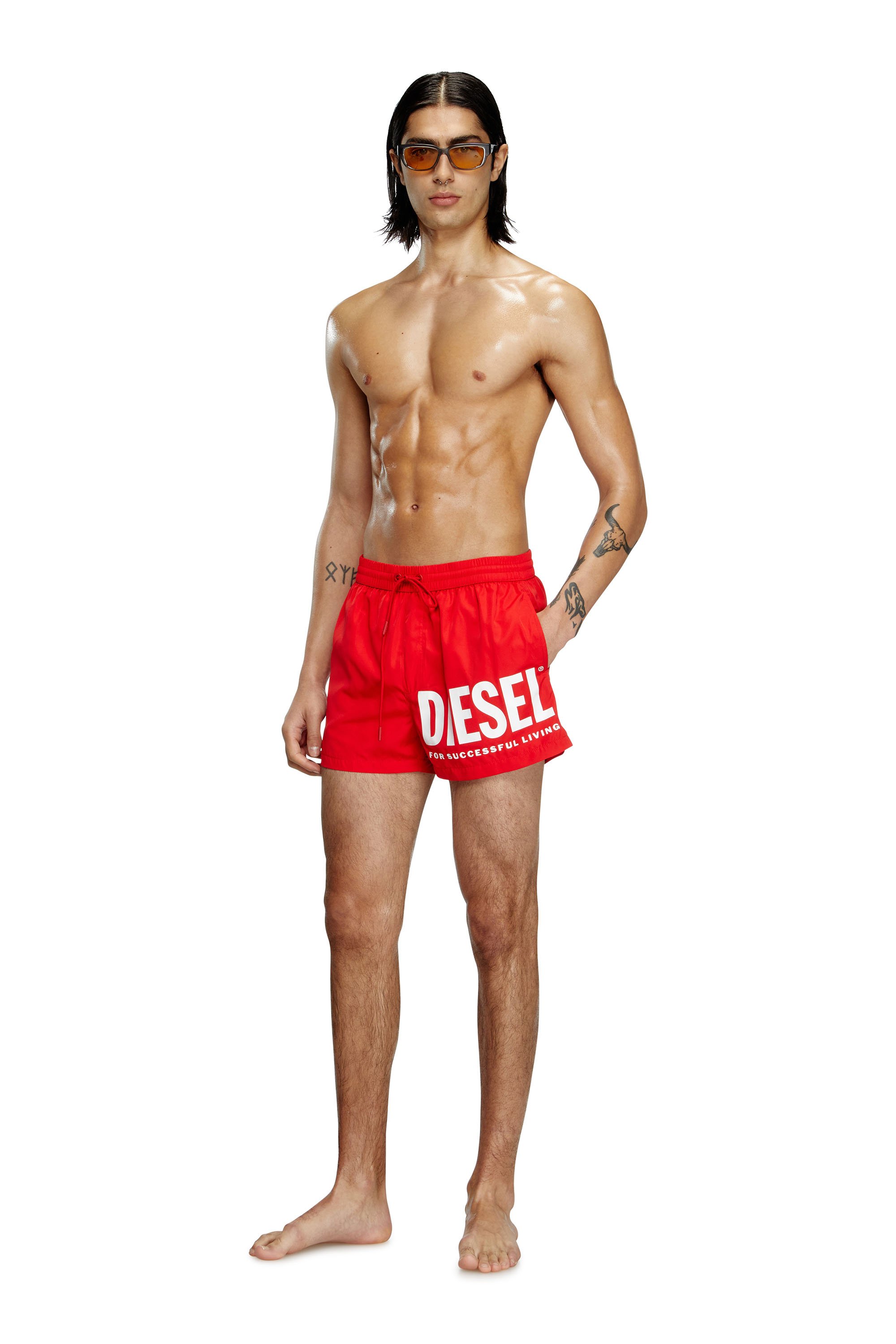 Diesel - MARIO-34-D-CORE, Boxer da mare con stampa logo Uomo in Multicolor - 1