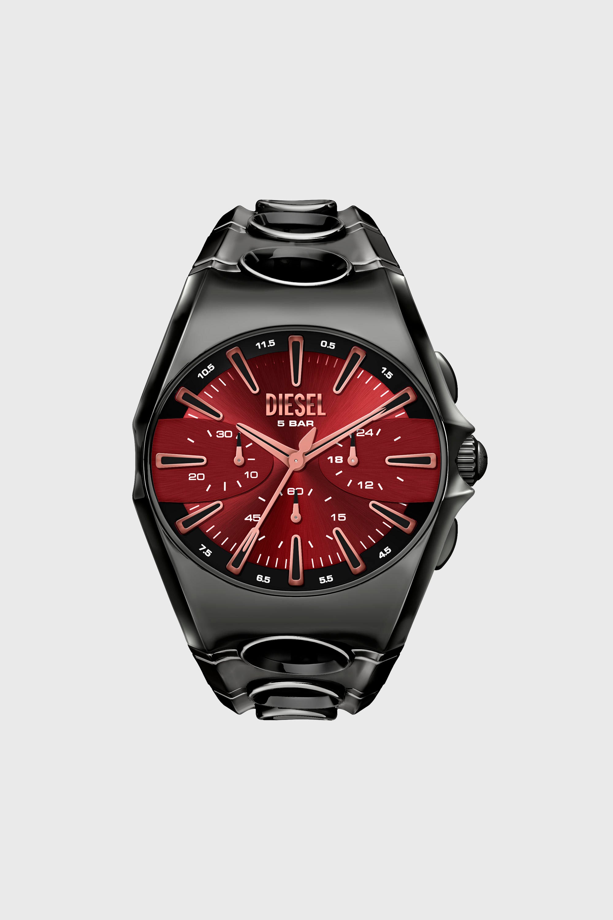 Diesel - DZ4726 WATCH, Orologio D-Curve in acciaio gunmetal Uomo in Nero - 1