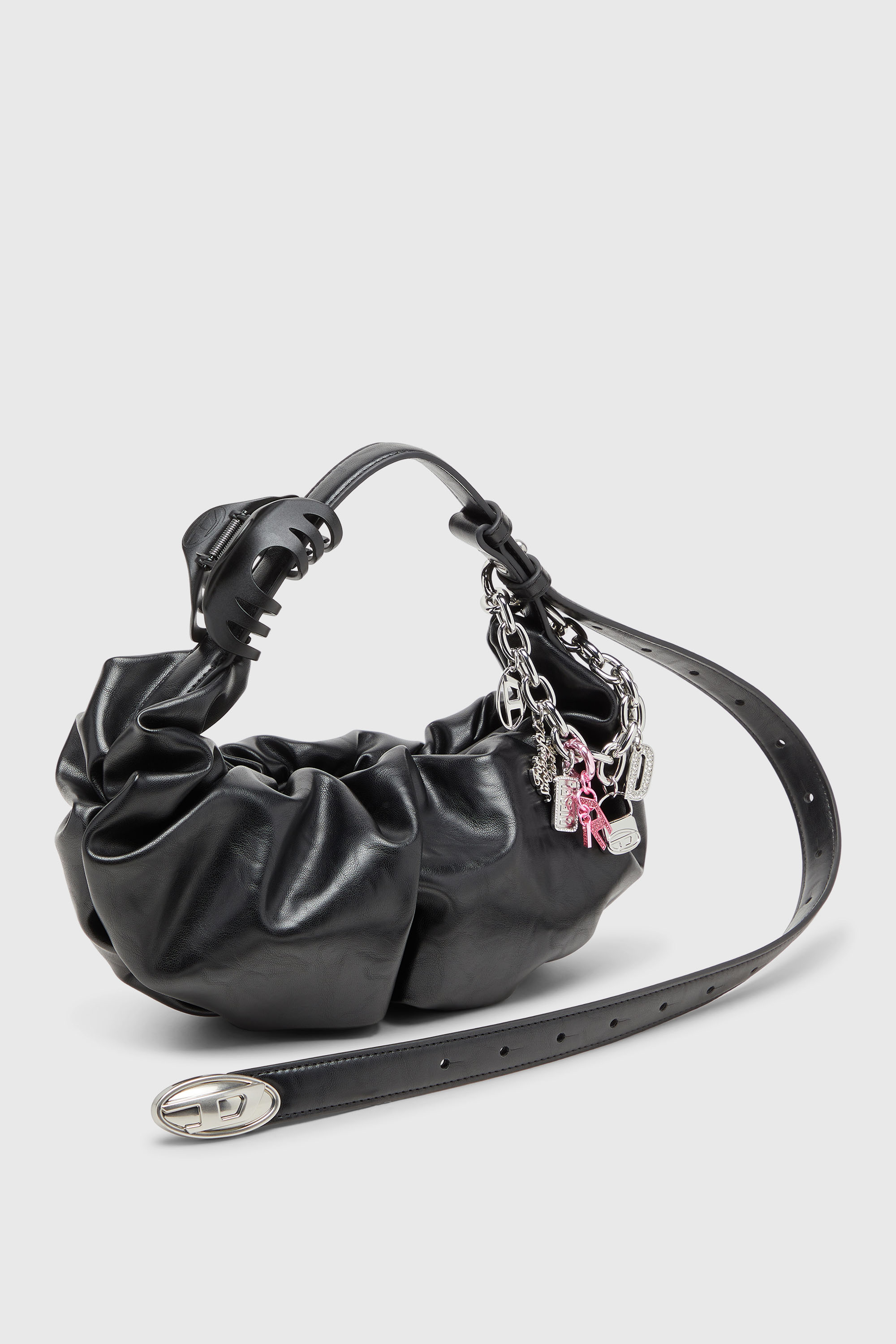 Diesel - CHARM-D, Charm in metallo con charm D di strass Unisex in Rosa - 3