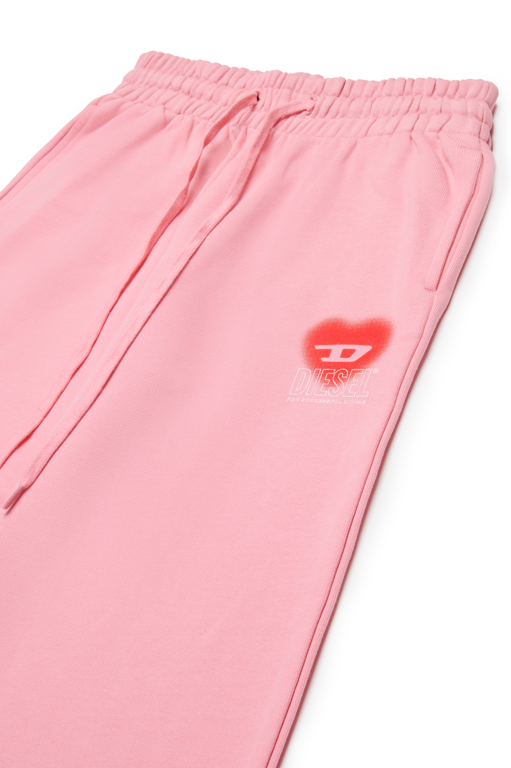 Diesel - PCUORE, Pantaloni tuta con grafica della D sul cuore Donna in Rosa - 3