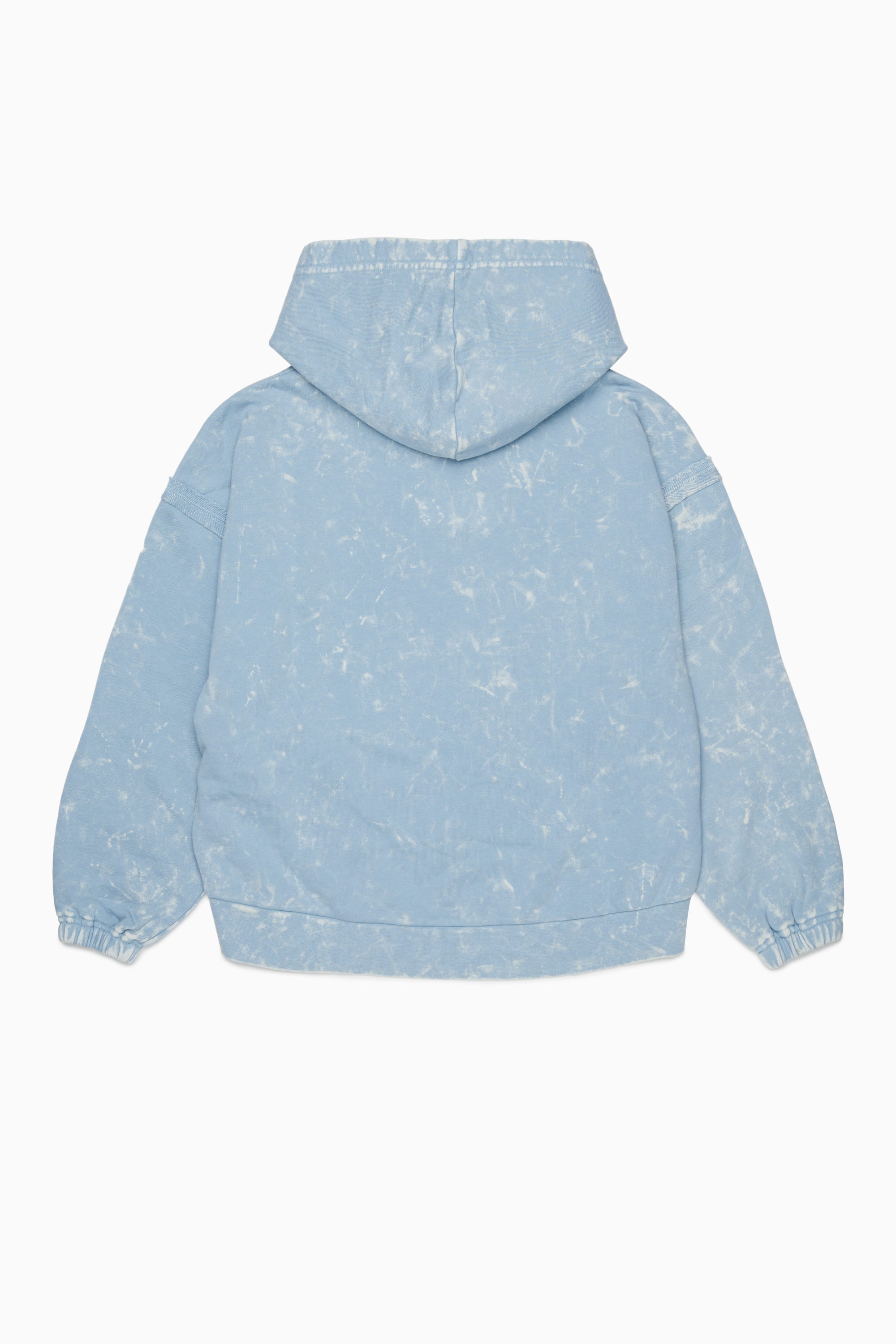 Diesel - SLOXY, Felpa con cappuccio effetto tie-dye con logo arcobaleno Donna in Blu - 2