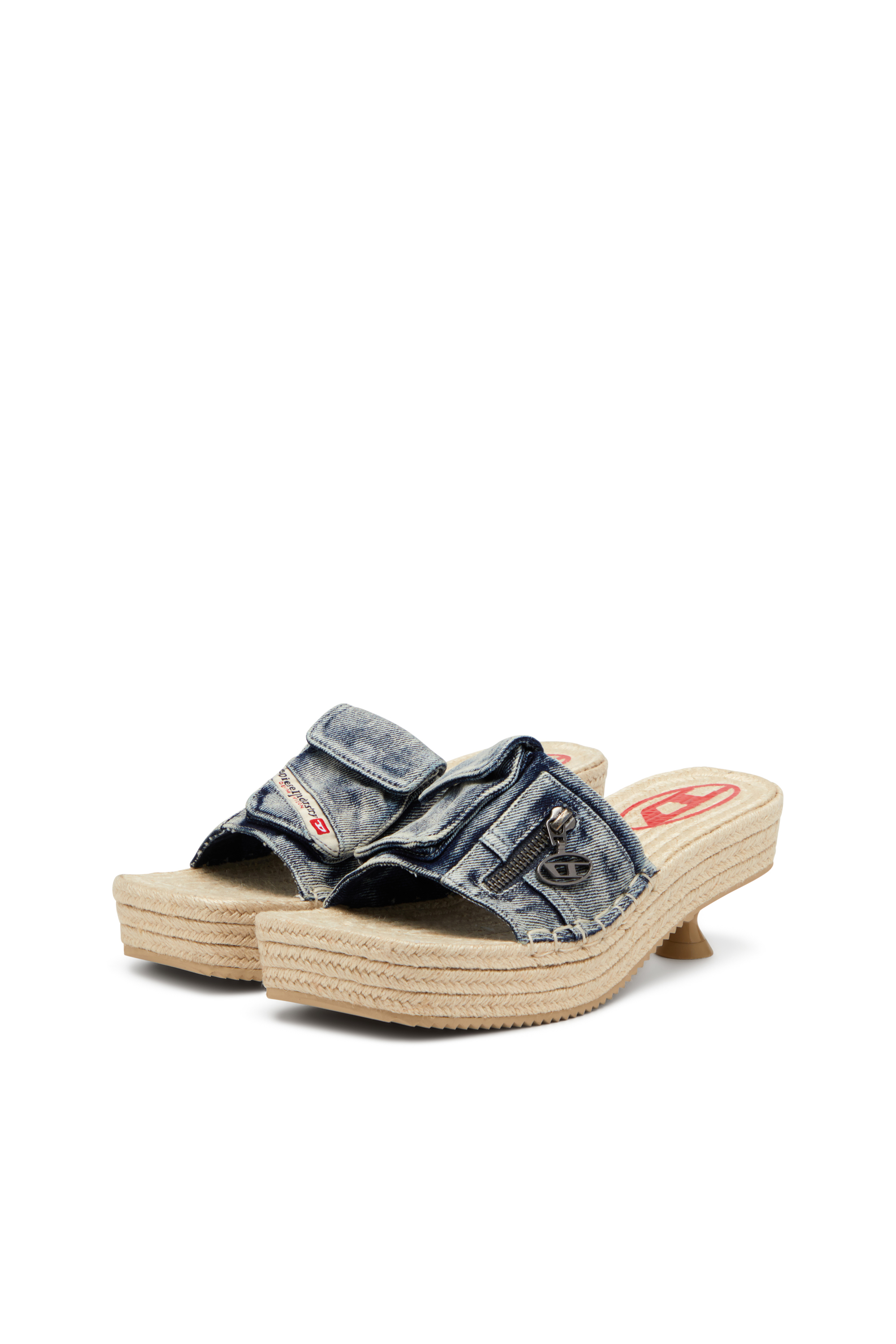 Diesel - D-IBIZA 40 PCK, D-Ibiza-Platform espadrilles in denim Donna in Blu - 8