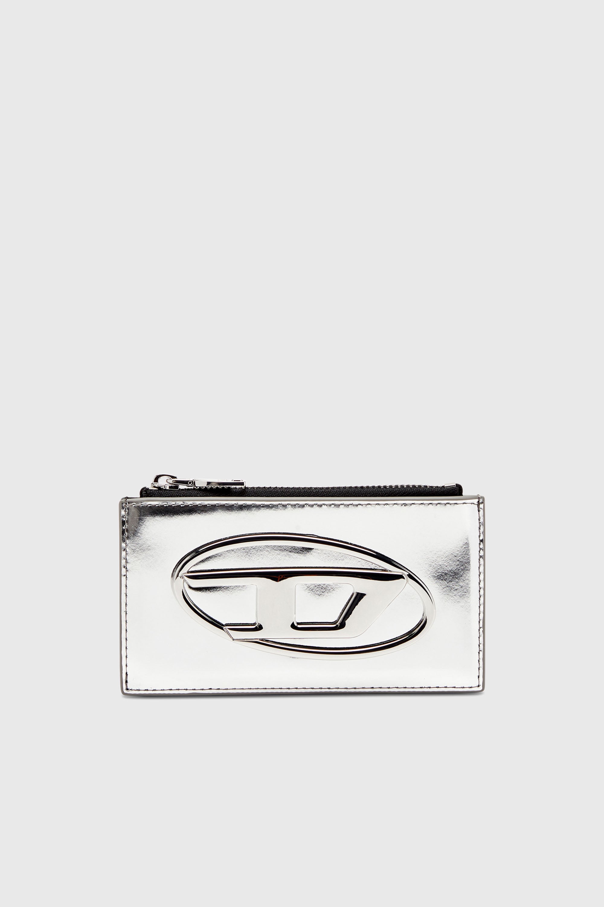 Diesel - 1DR CARD HOLDER III, Portacarte in pelle specchiata Donna in Argento - 1
