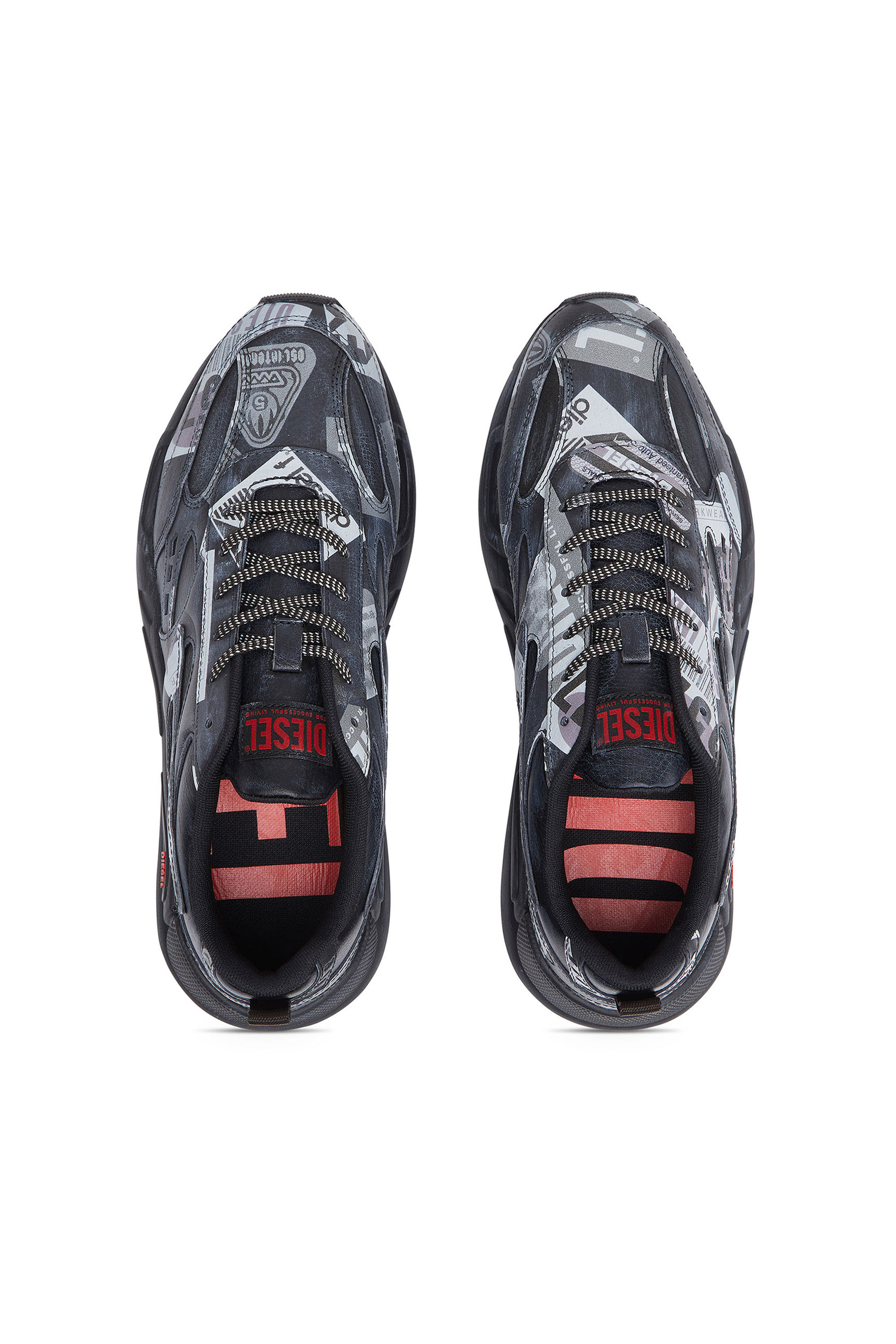 Diesel - S-SERENDIPITY SPORT, Uomo S-Serendipity-Sneaker in pelle con strato grafico in Nero - Image 5