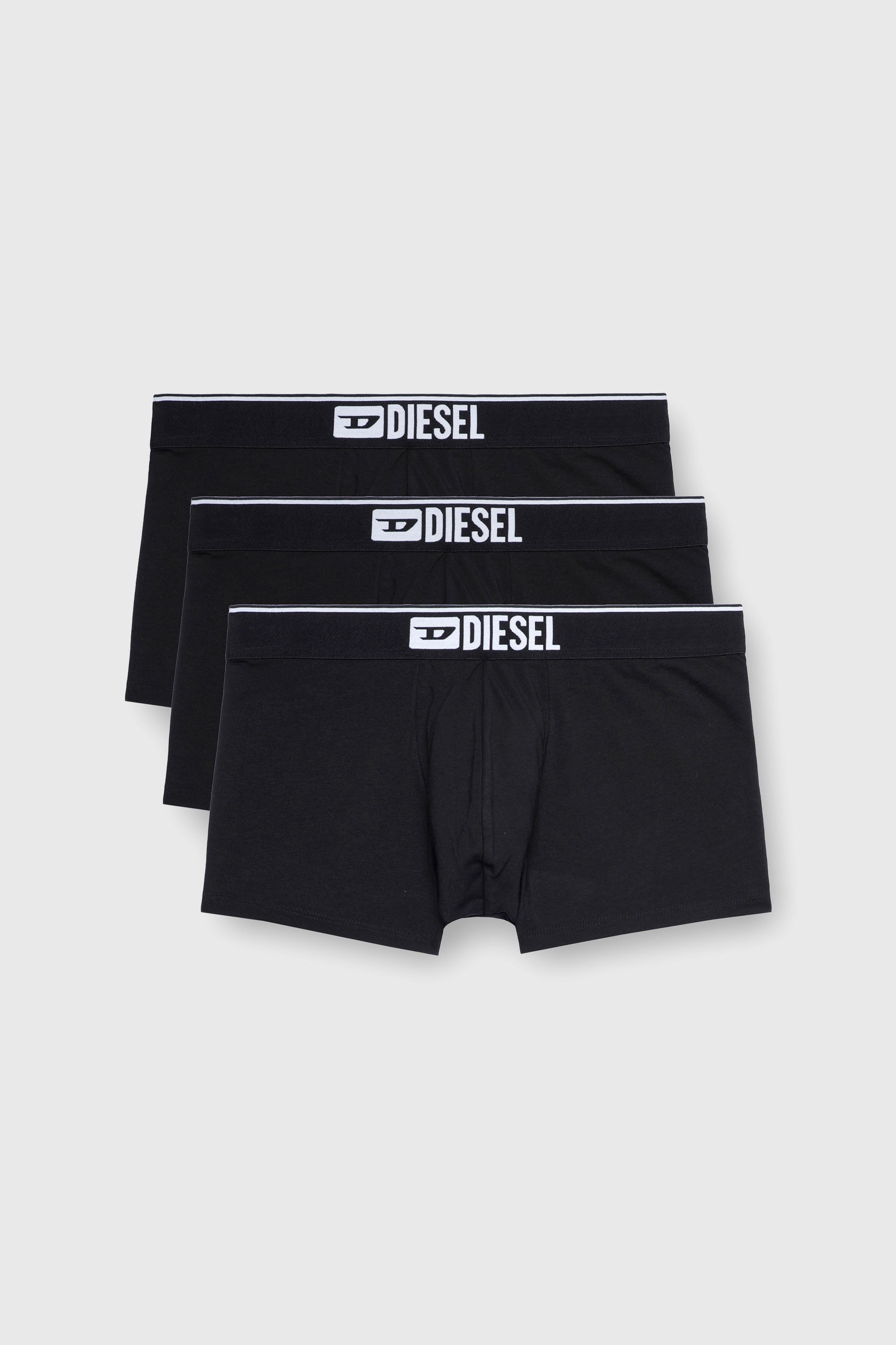 Diesel - UMBX-DAMIENTHREEPACK, Set da tre boxer tinta unita Uomo in Nero - 1