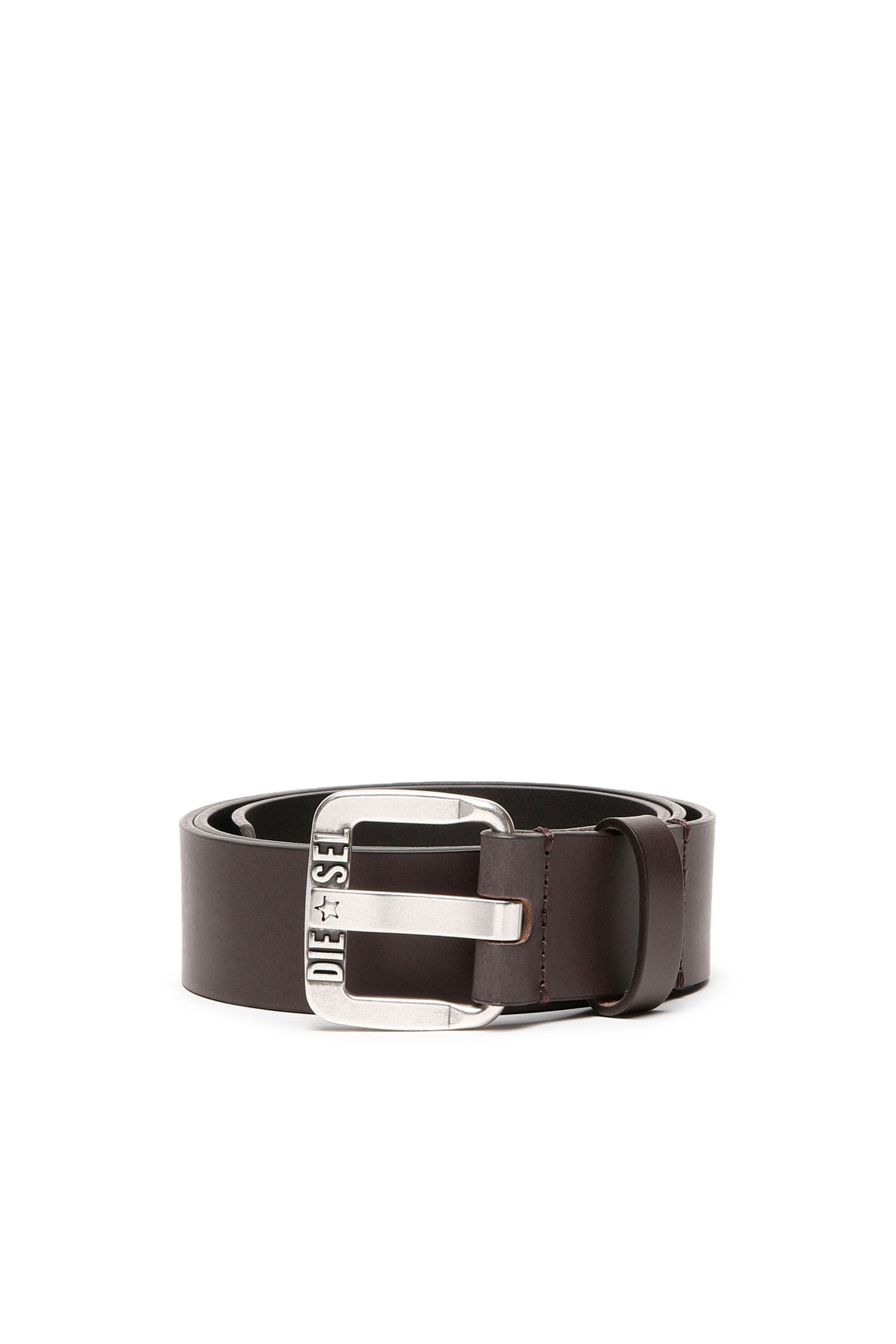 Cintura Gotica Con Borchie A Stella E Doppia Fibbia – Pelle PU Unisex, Marrone, Lunghezza 110 Cm, Accessorio Casual
