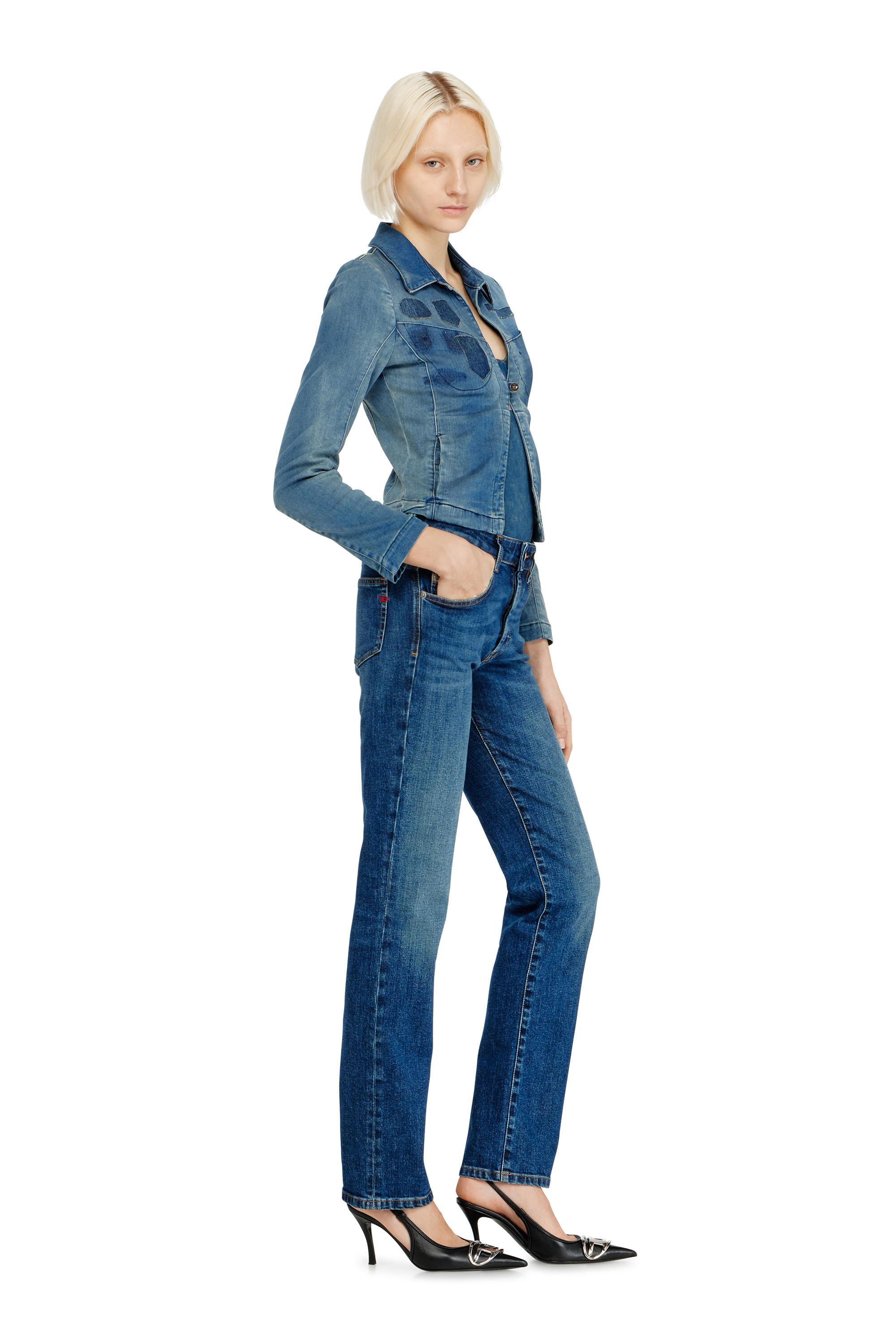 Diesel - Regular Jeans 1989 D-Mine 09I28 Donna, Blu Scuro - Image 2